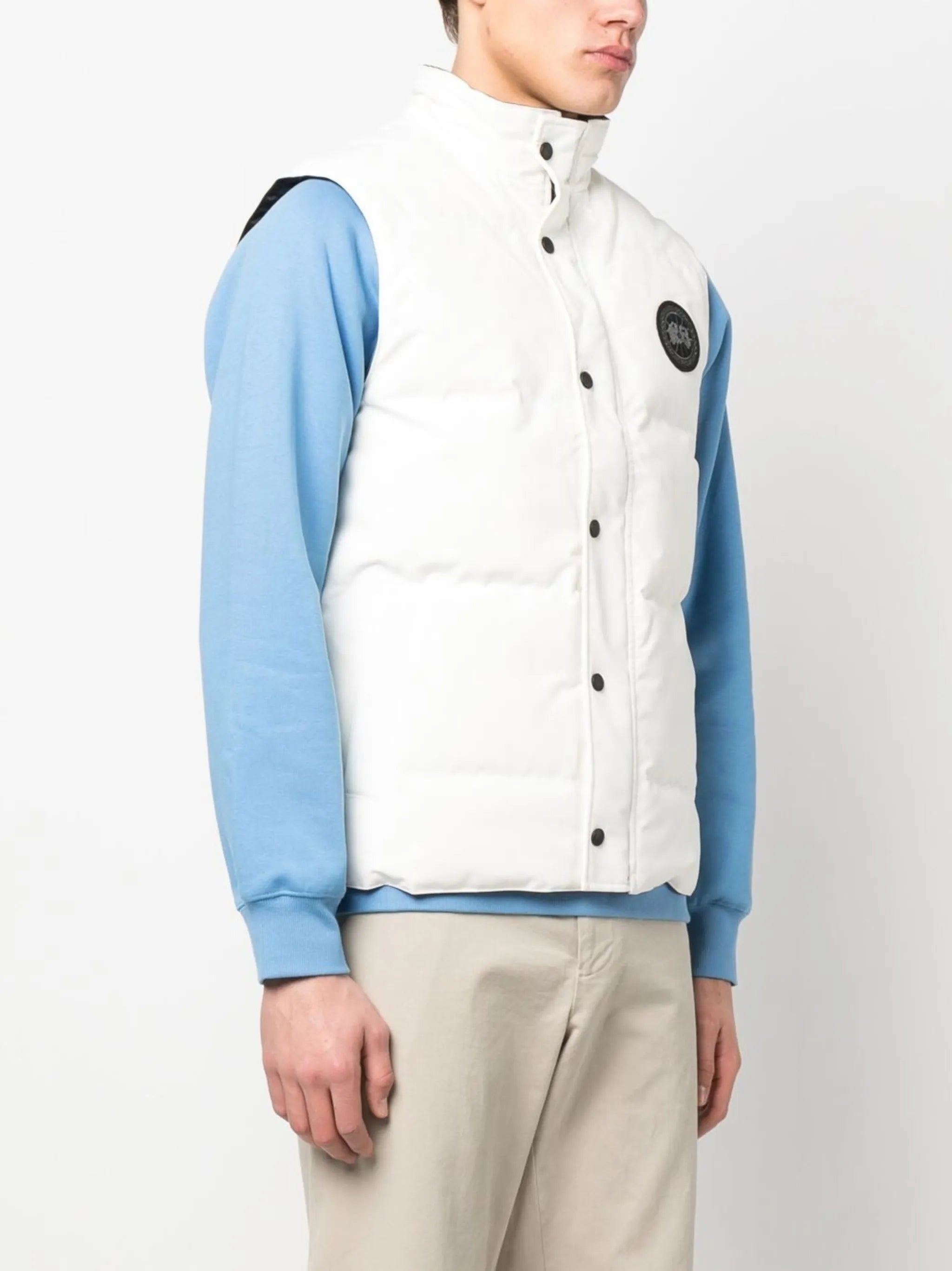 logo-patch padded gilet