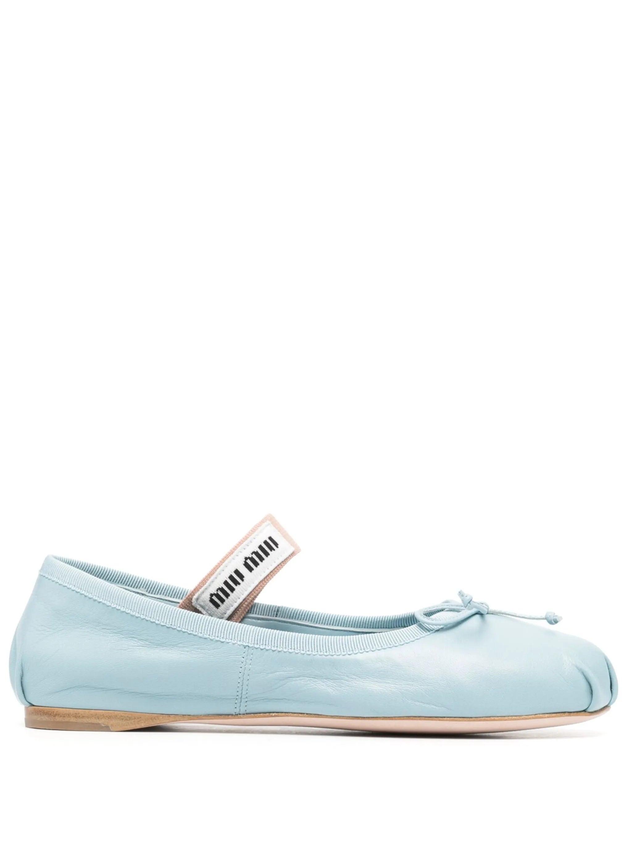 logo-patch ballerina shoes