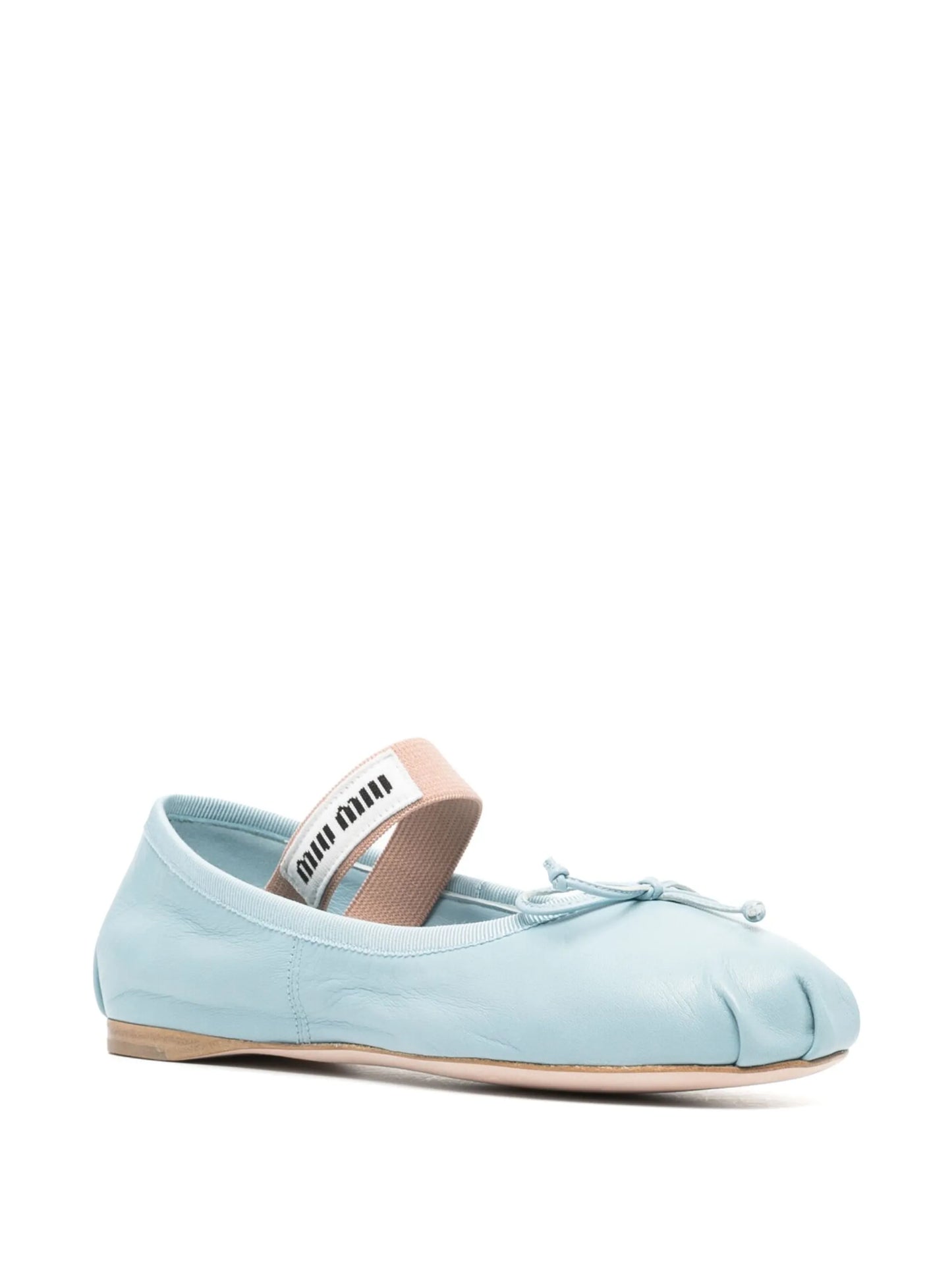 logo-patch ballerina shoes