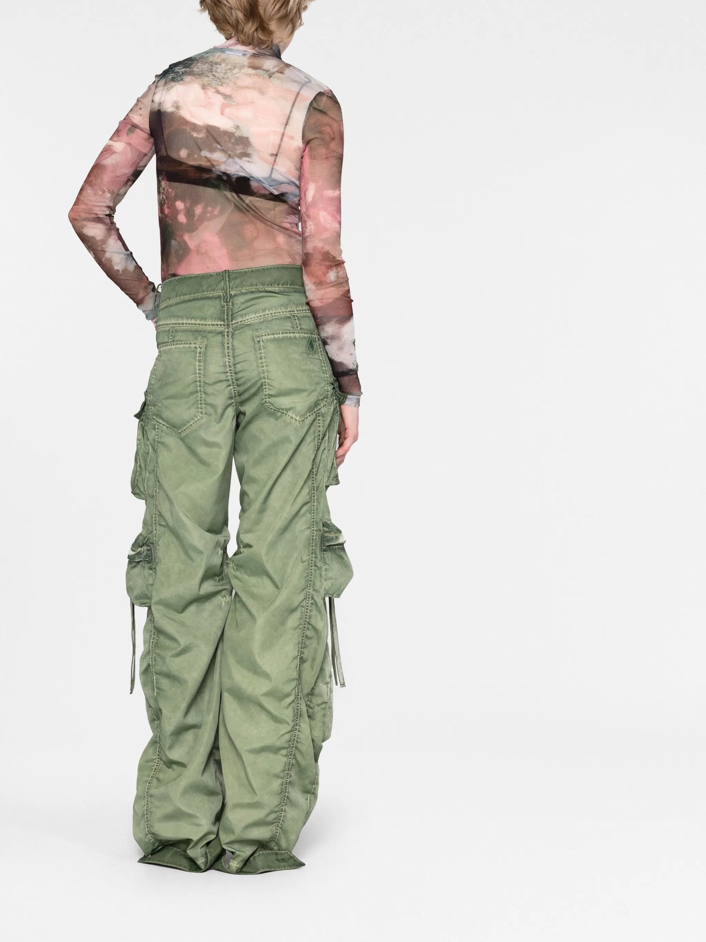 Sky-print tulle top