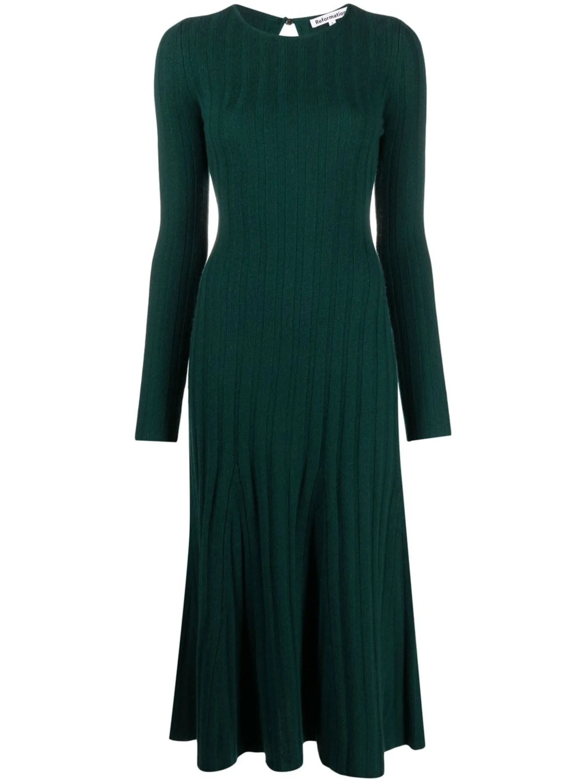long-sleeve knitted dress