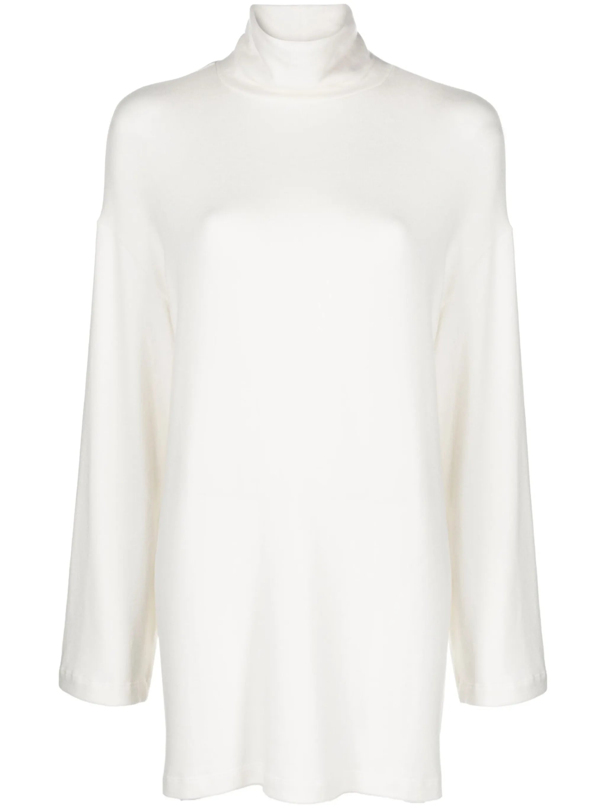 high neck long-sleeved dress