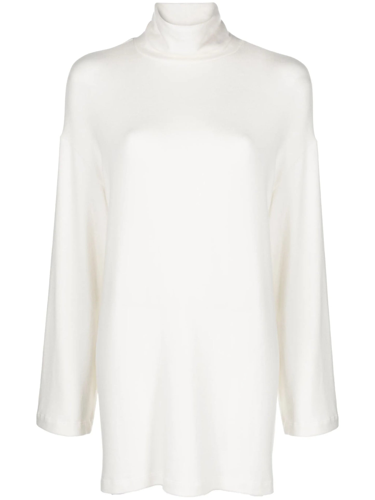 high neck long-sleeved dress