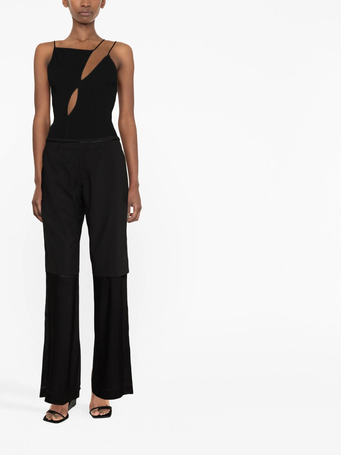low-rise tailored trousers