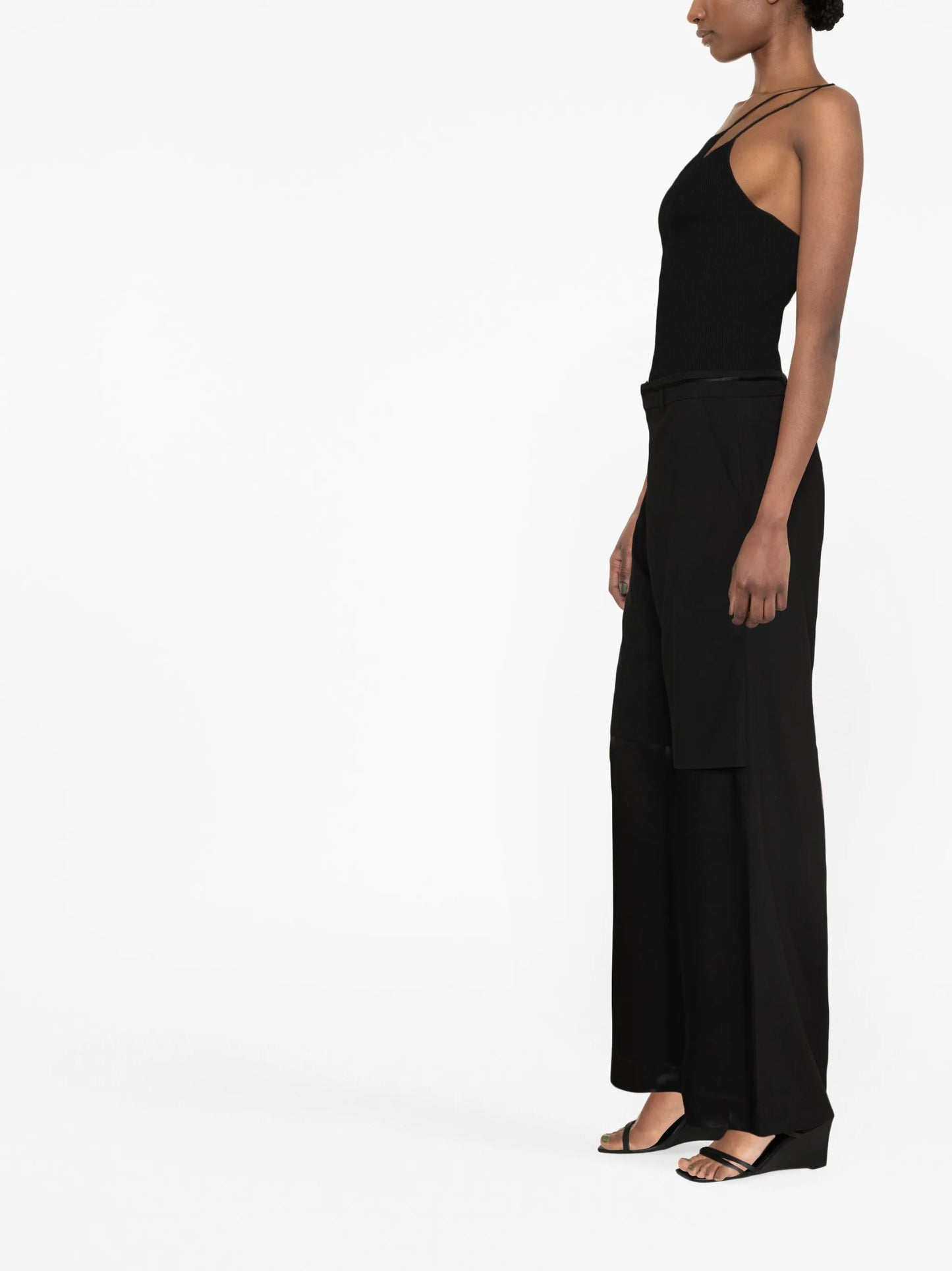 low-rise tailored trousers