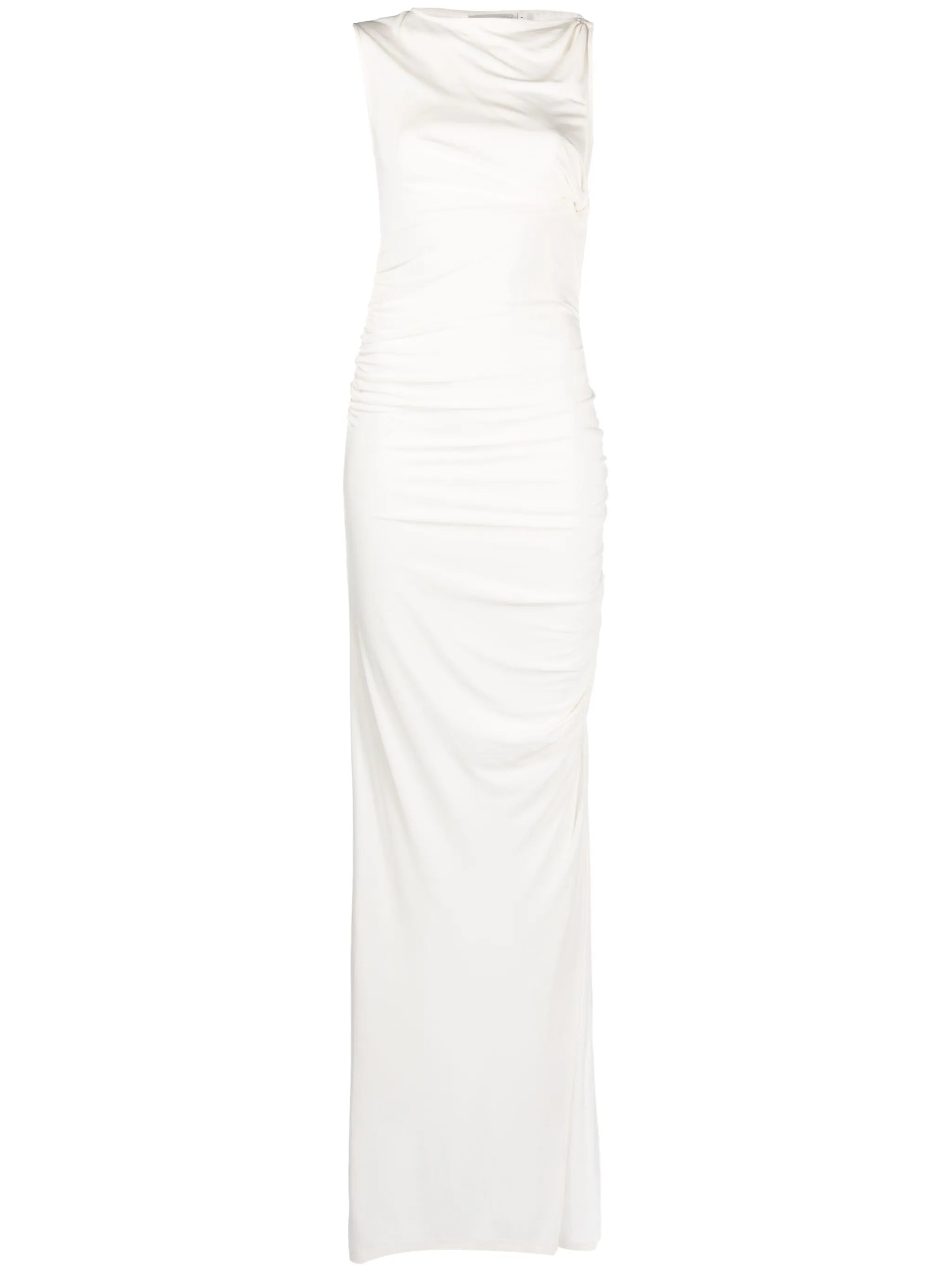 Gesbine twist-detail asymmetric gown