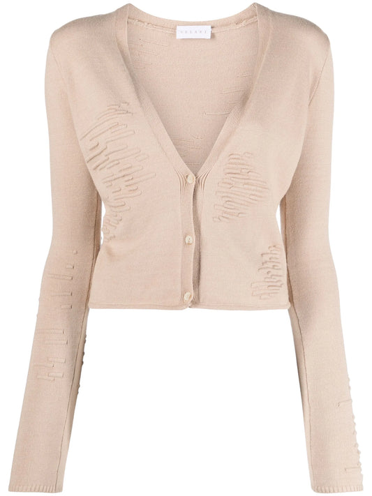 button-up V-neck cardigan
