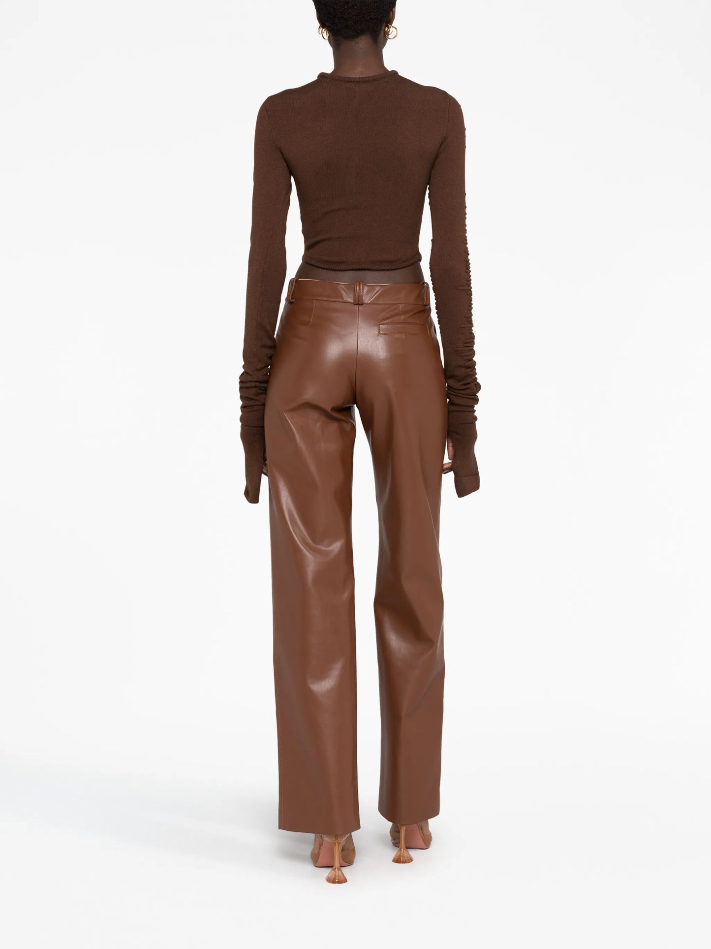 Muscle long-sleeve cropped top