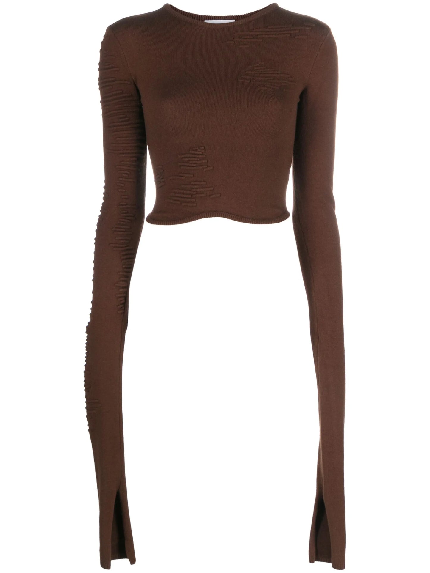 Muscle long-sleeve cropped top