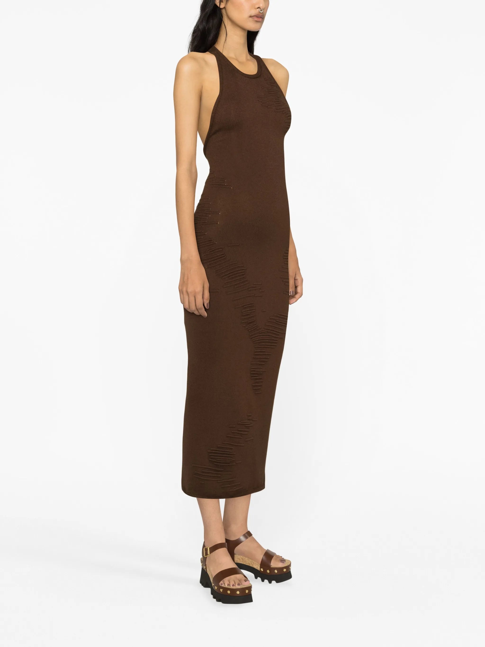 halterneck open-back dress
