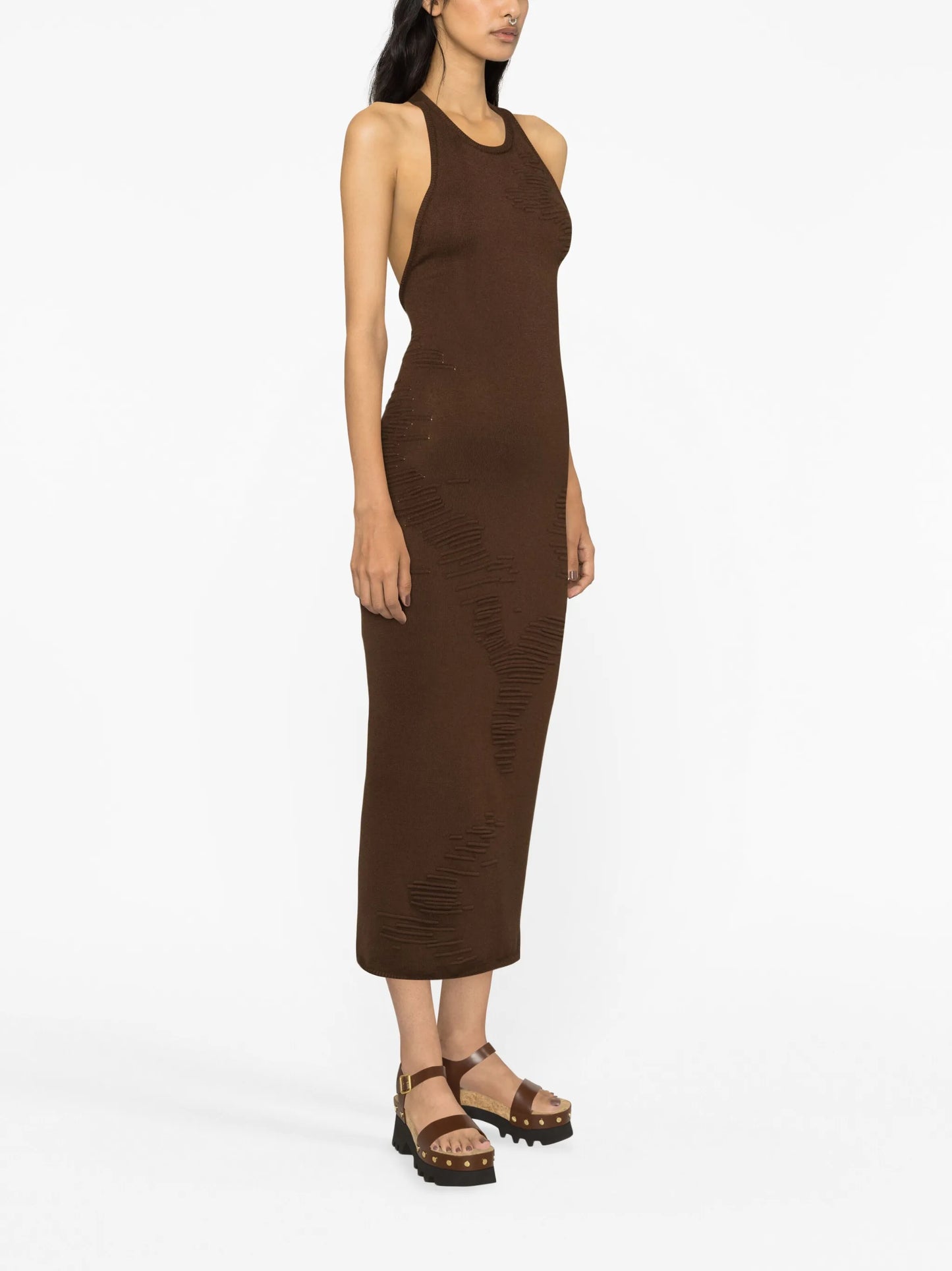 halterneck open-back dress