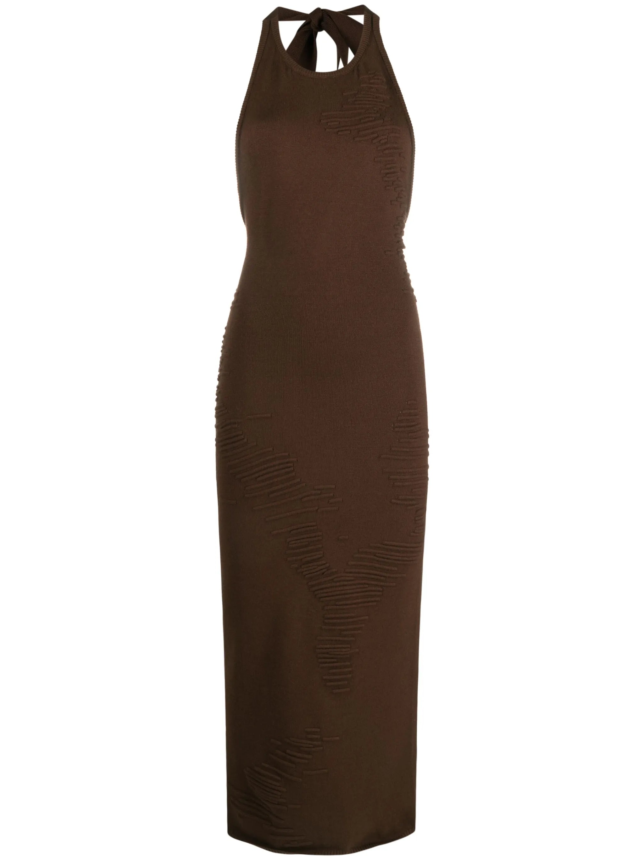 halterneck open-back dress