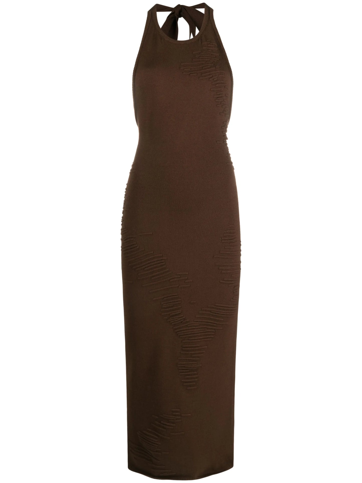 halterneck open-back dress
