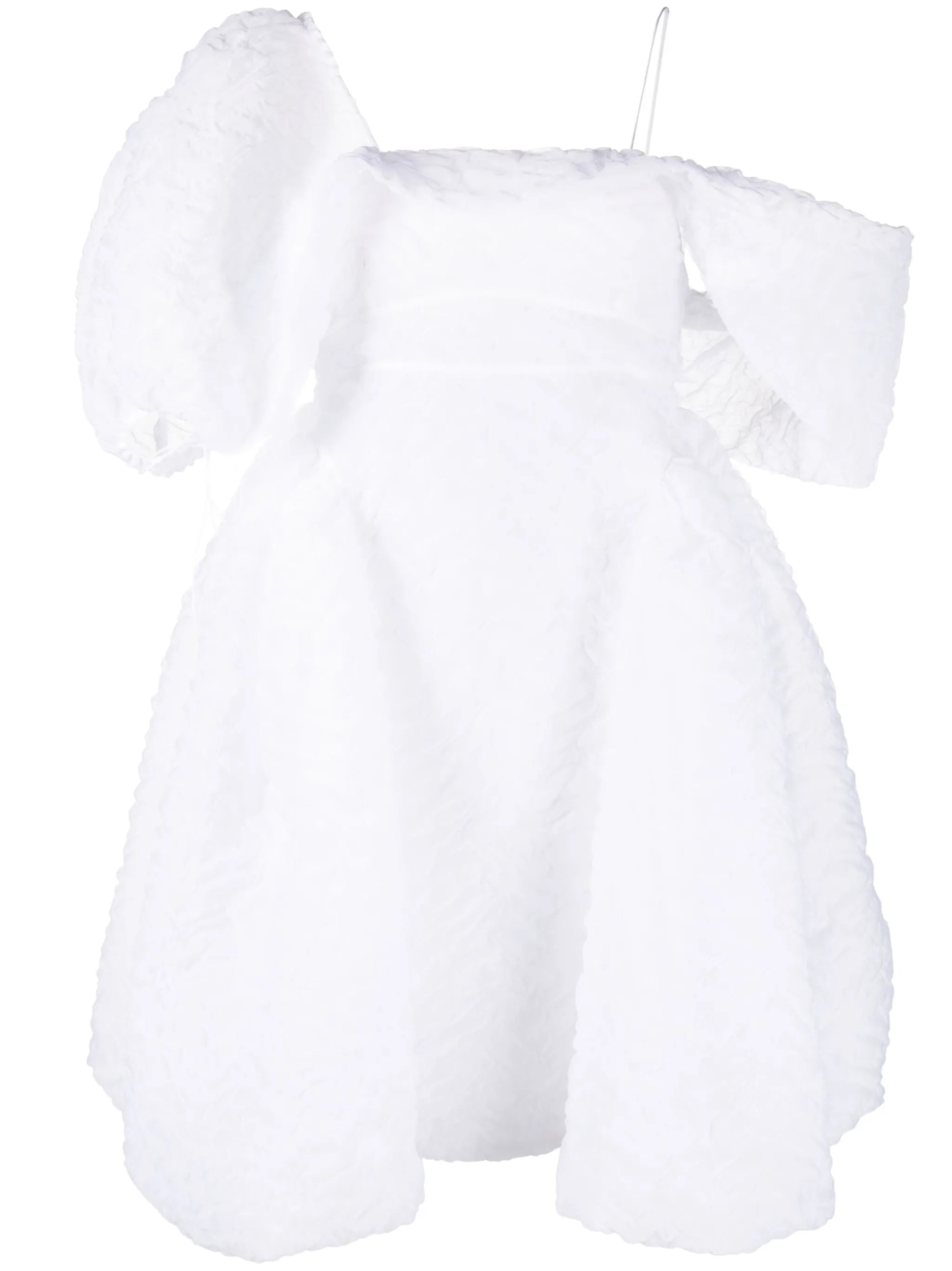 Snow one-shoulder minidress