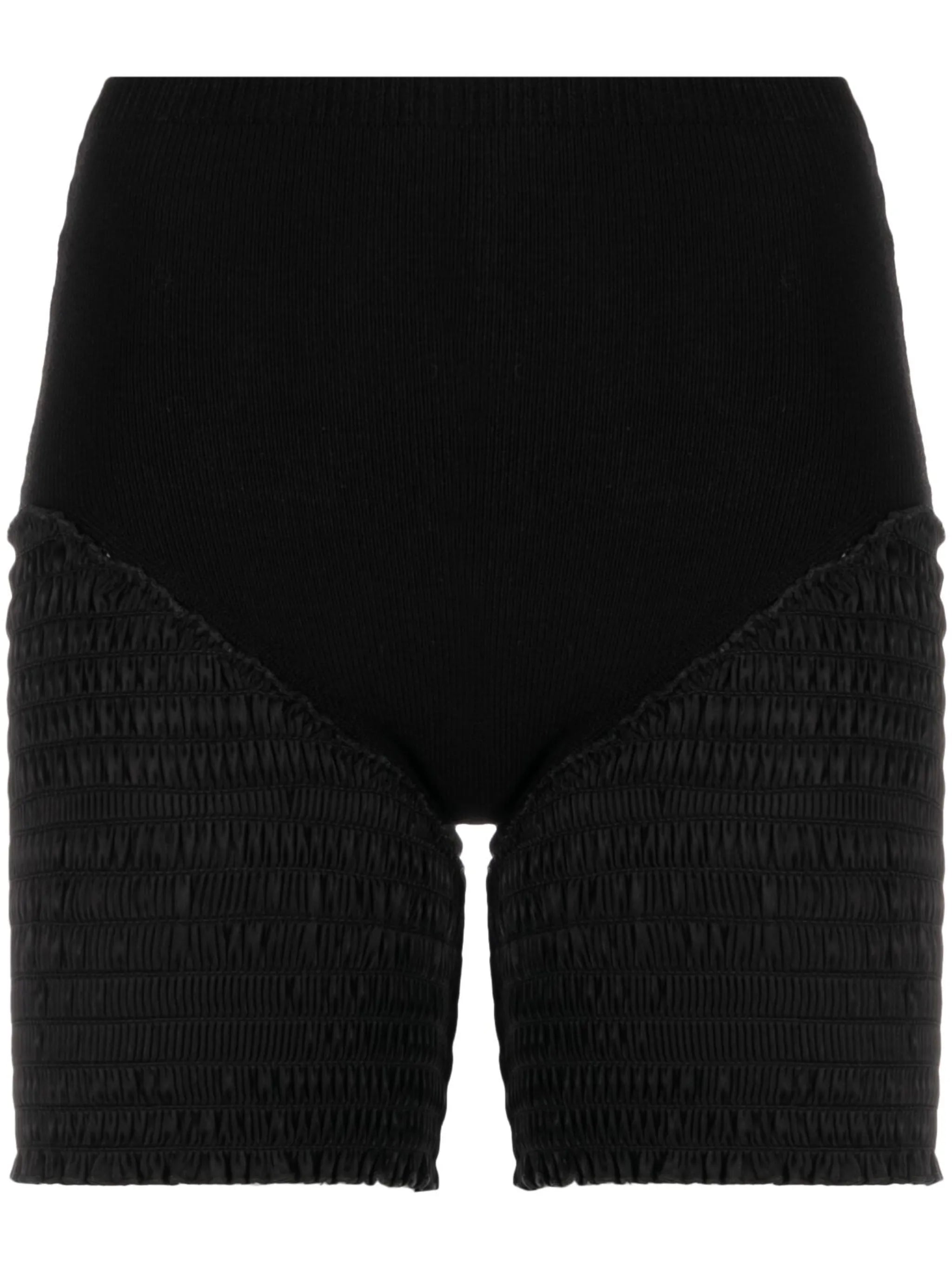 shirred-panel shorts