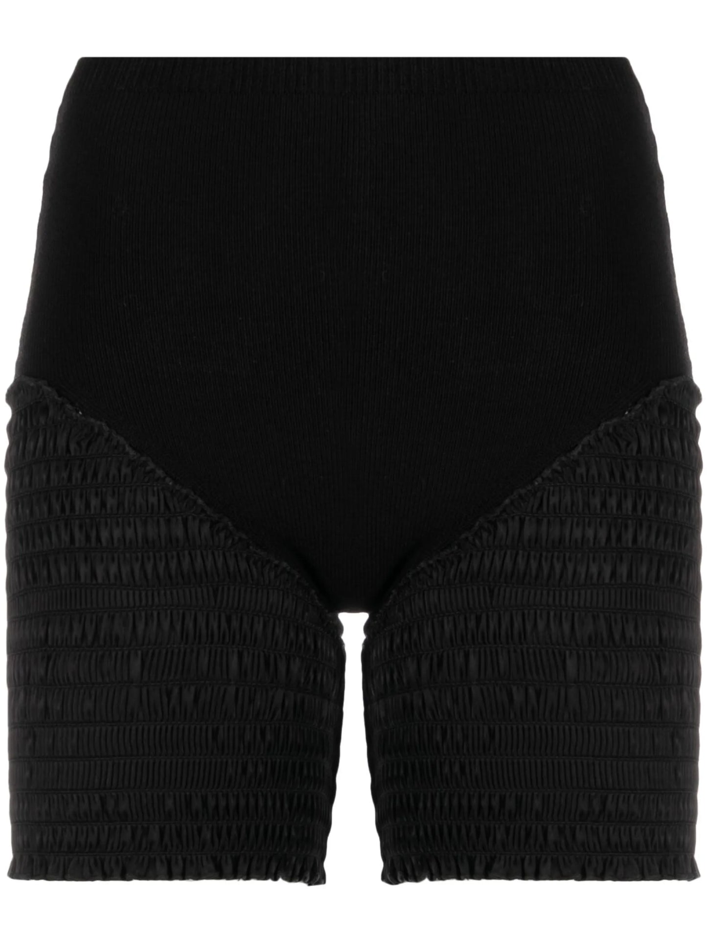 shirred-panel shorts