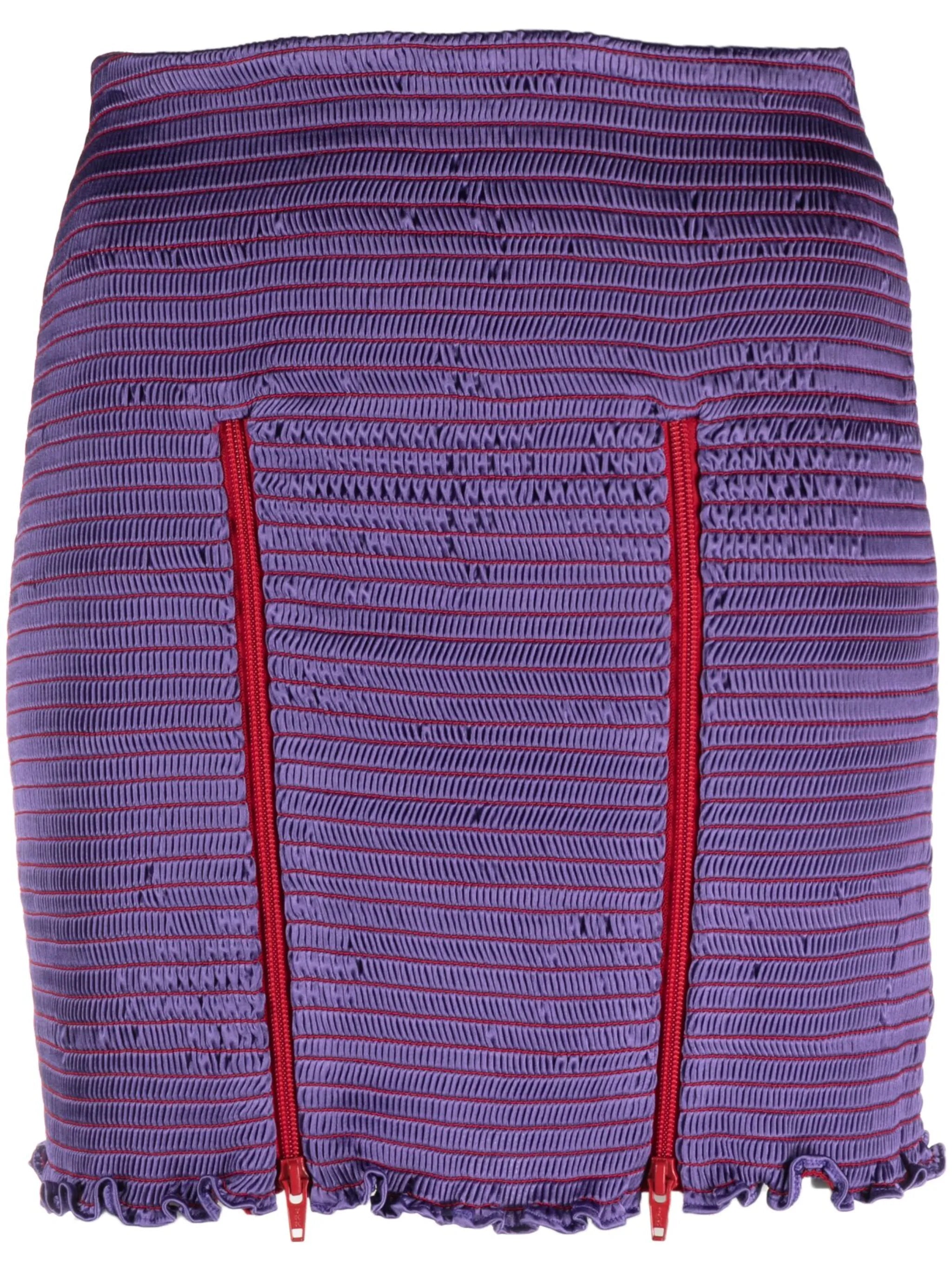 shirred miniskirt