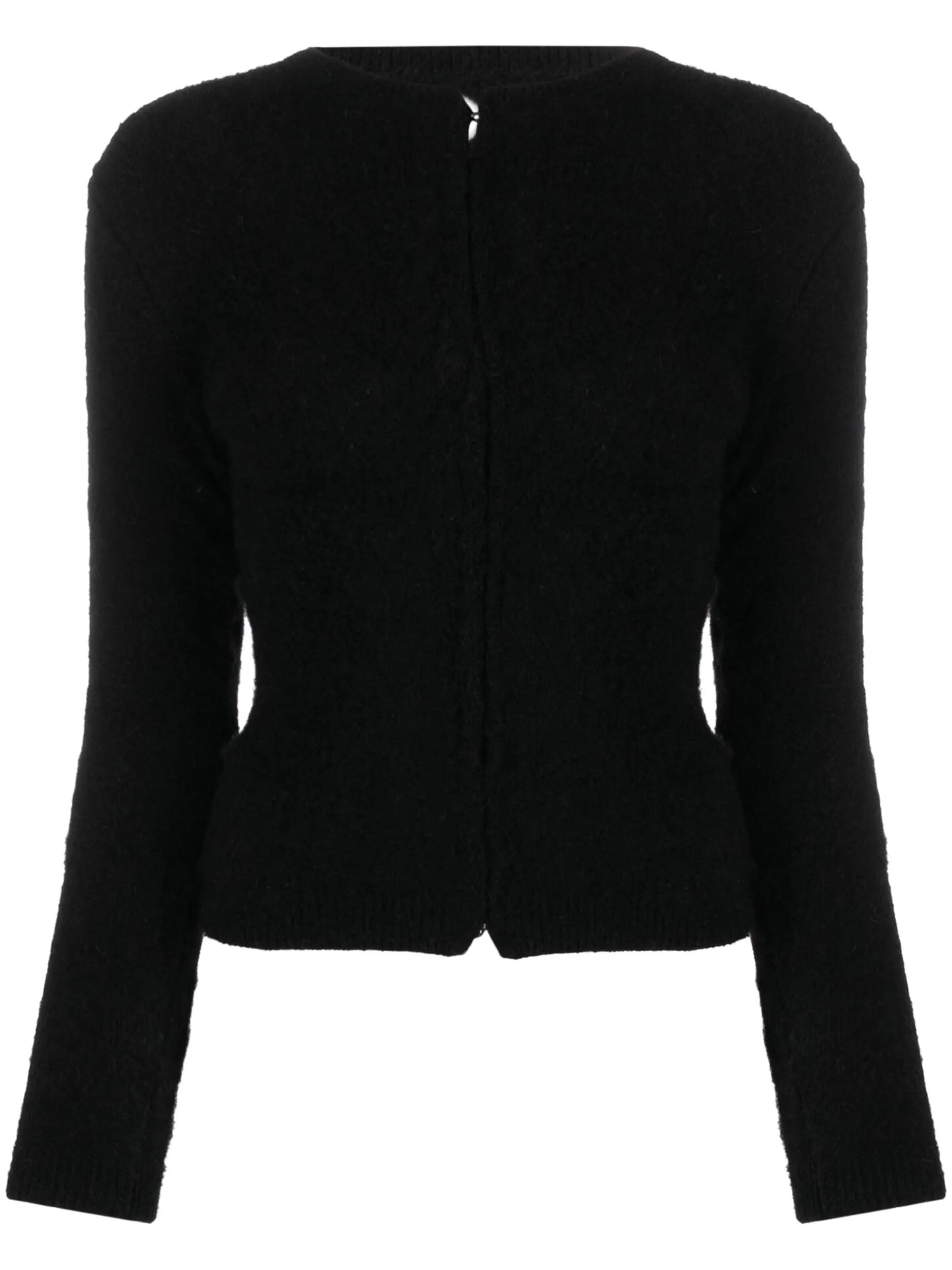 wool cut-out cardigan