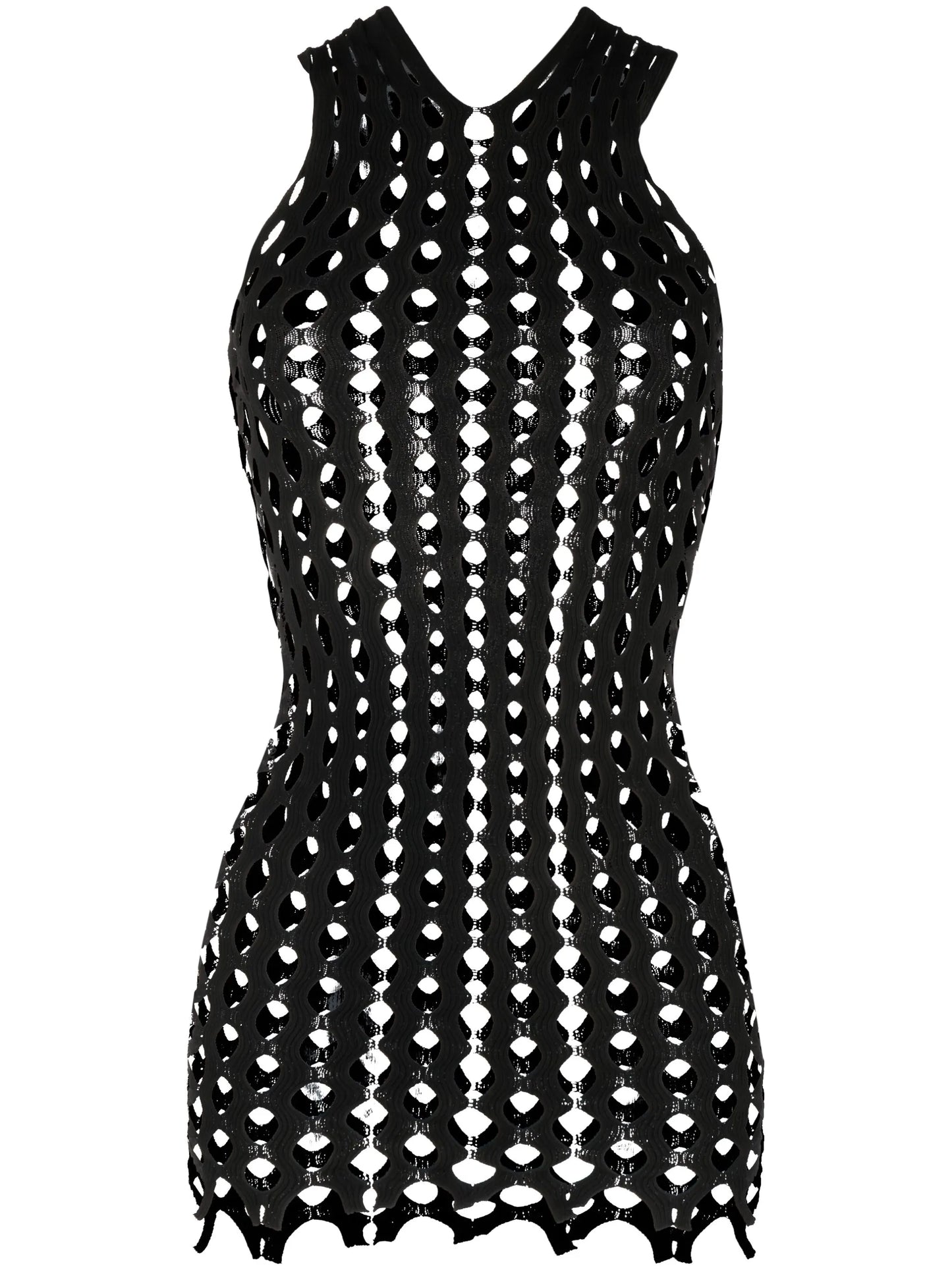 Squiggle woven minidress