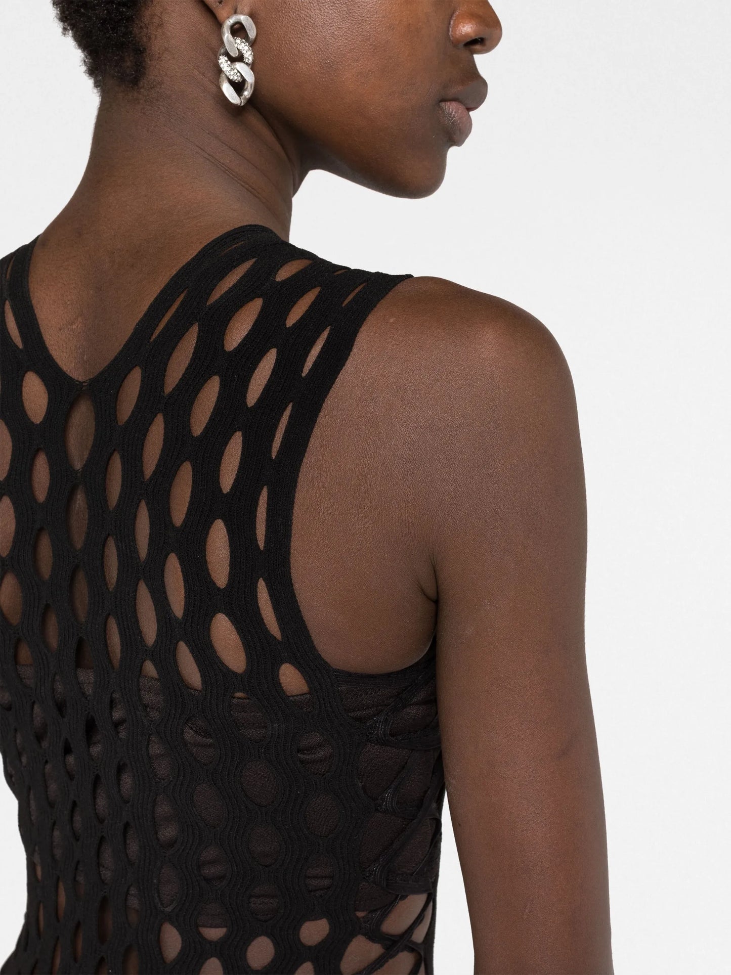Squiggle woven minidress