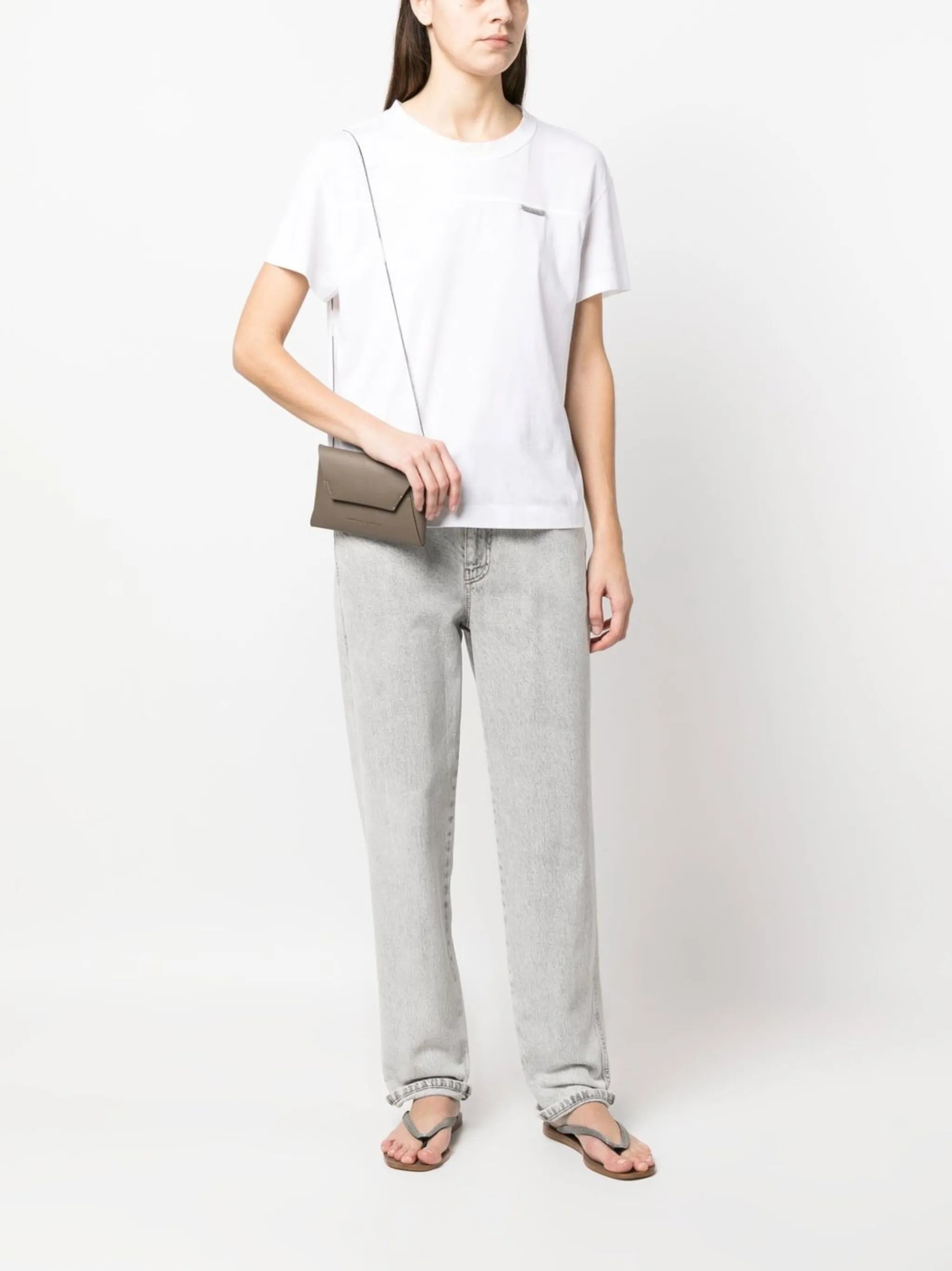 embossed-logo detail crossbody bag