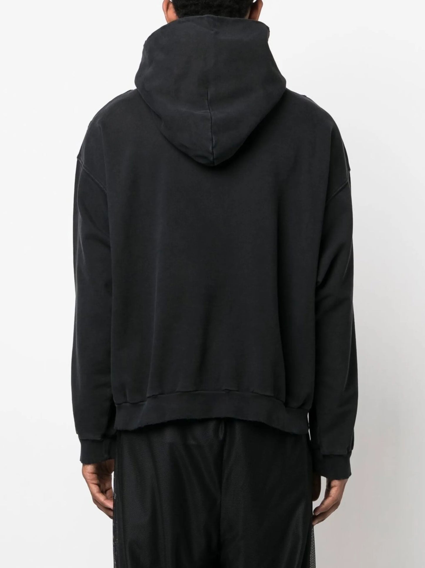 slogan-print cotton hoodie