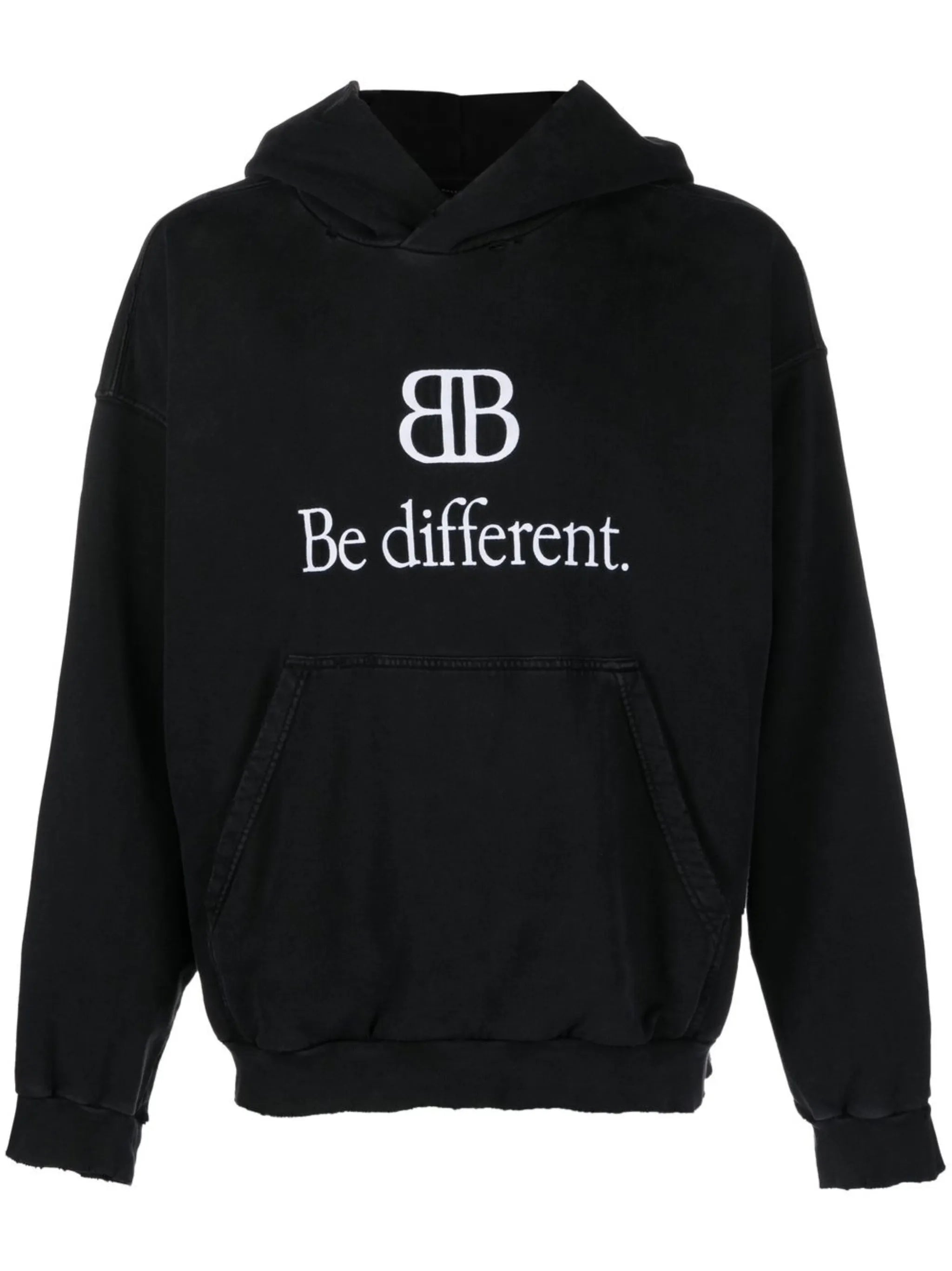 slogan-print cotton hoodie