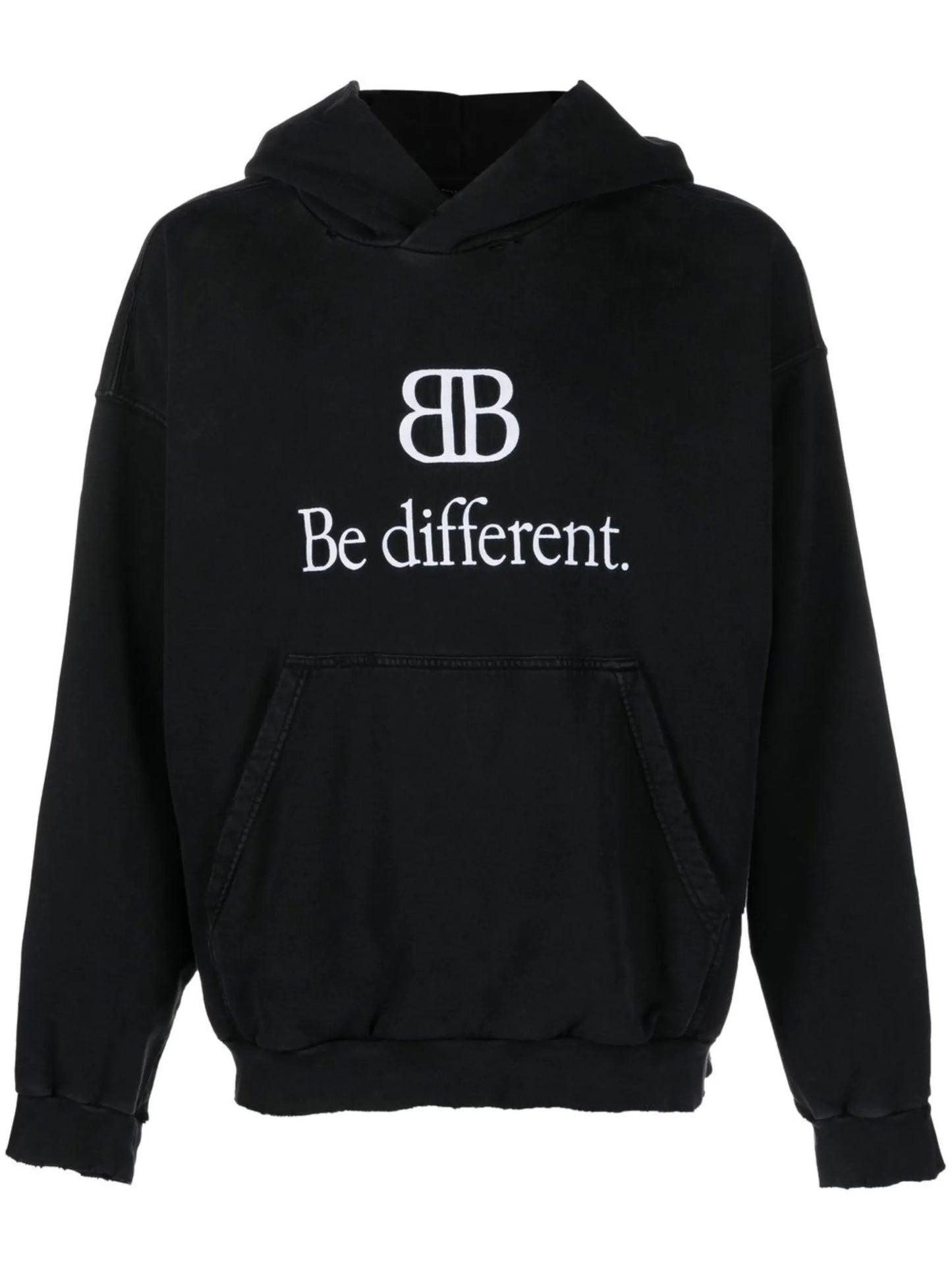 slogan-print cotton hoodie