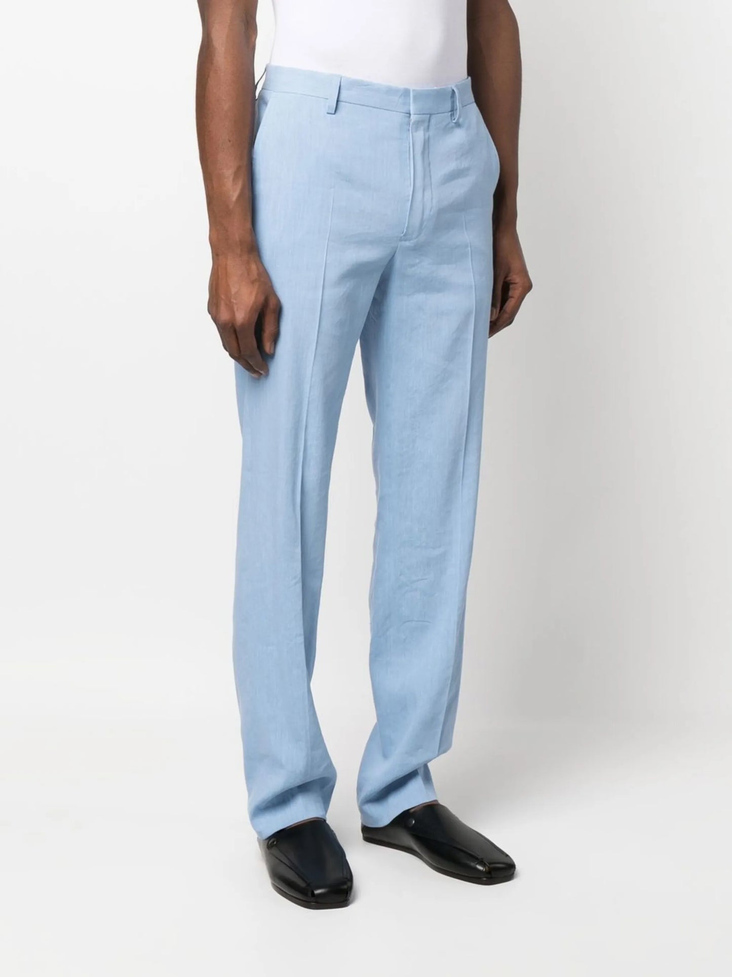 mid-rise tailored trousers