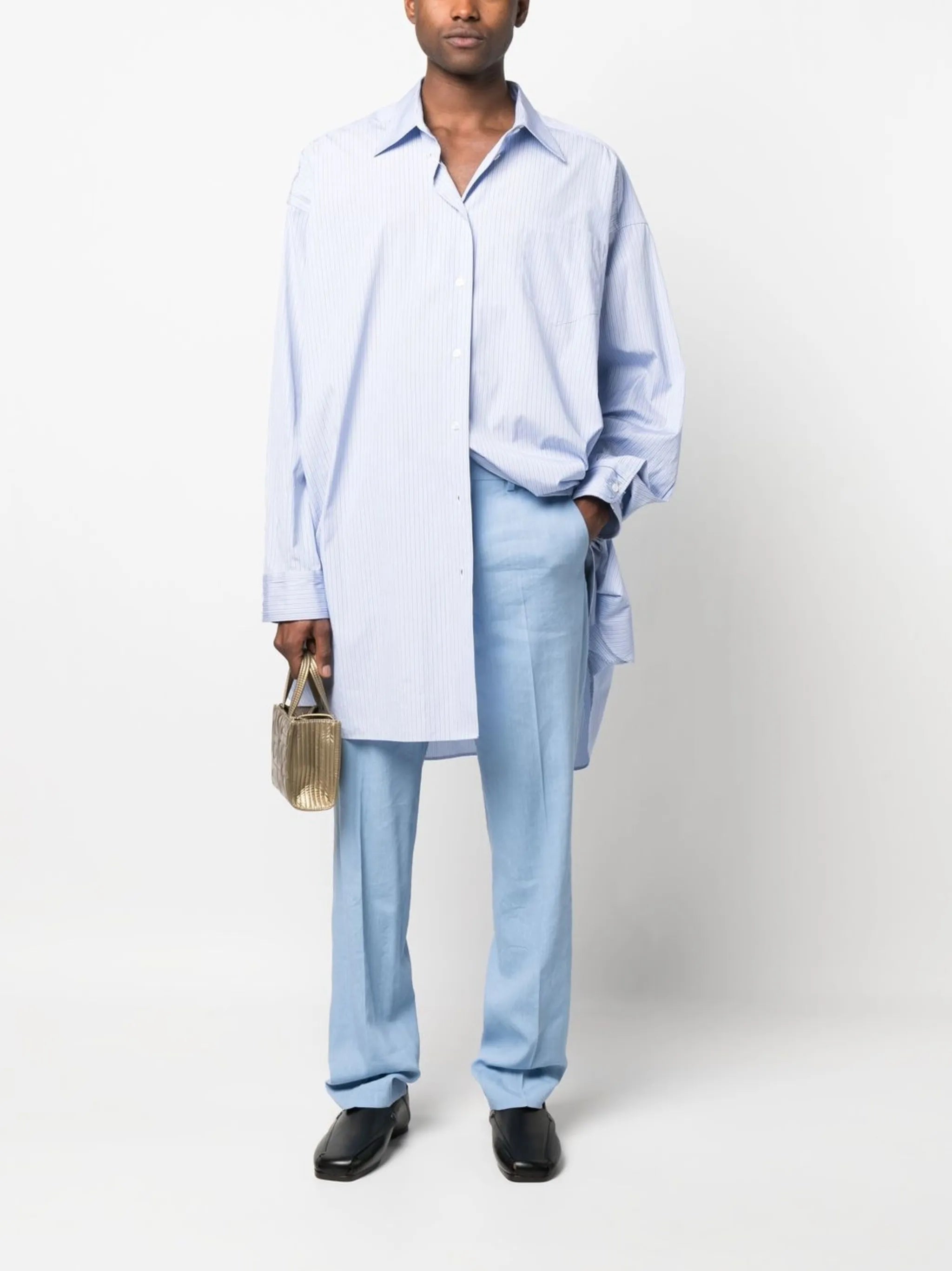 mid-rise tailored trousers