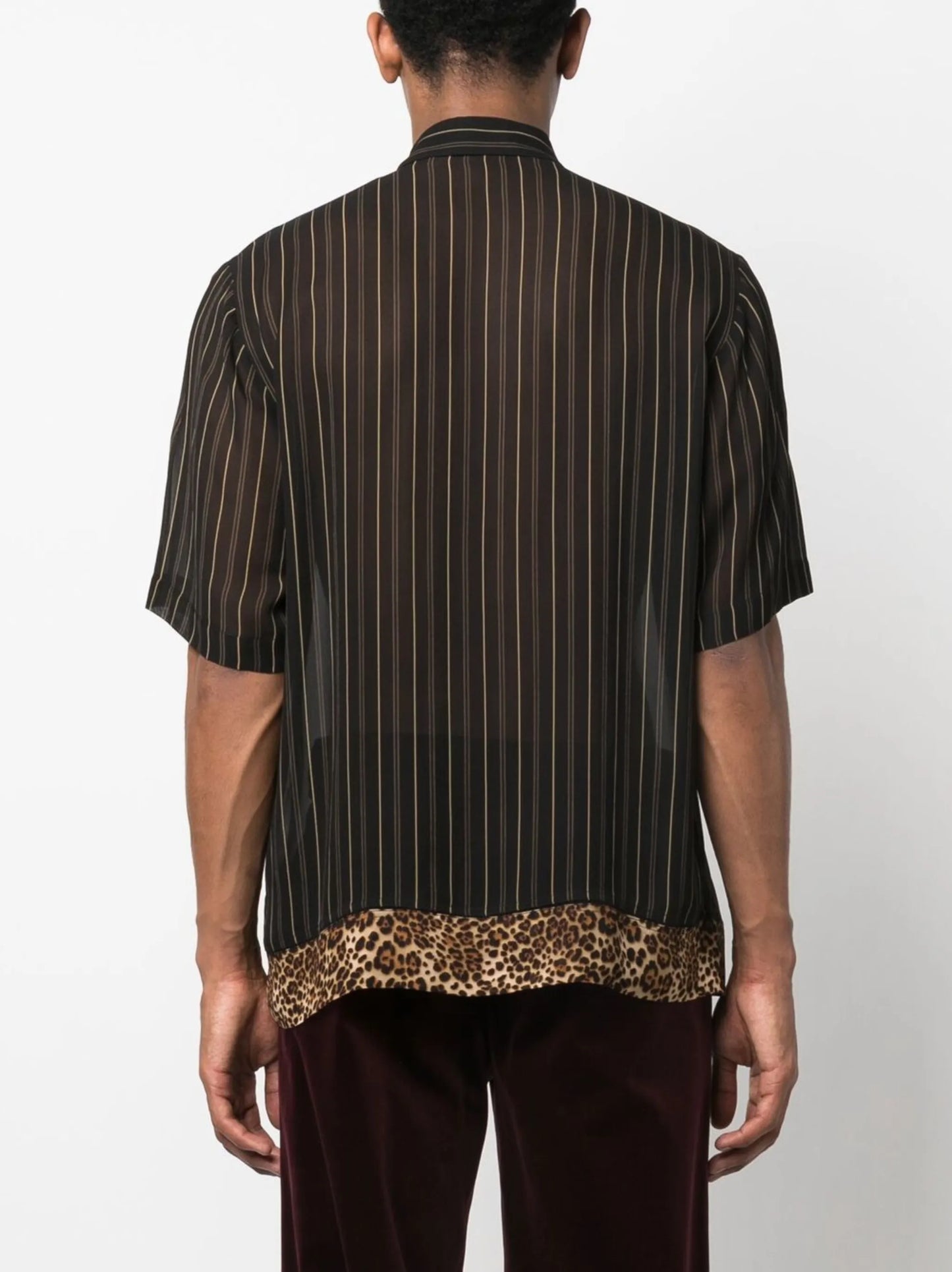 multi-panel short-sleeve shirt