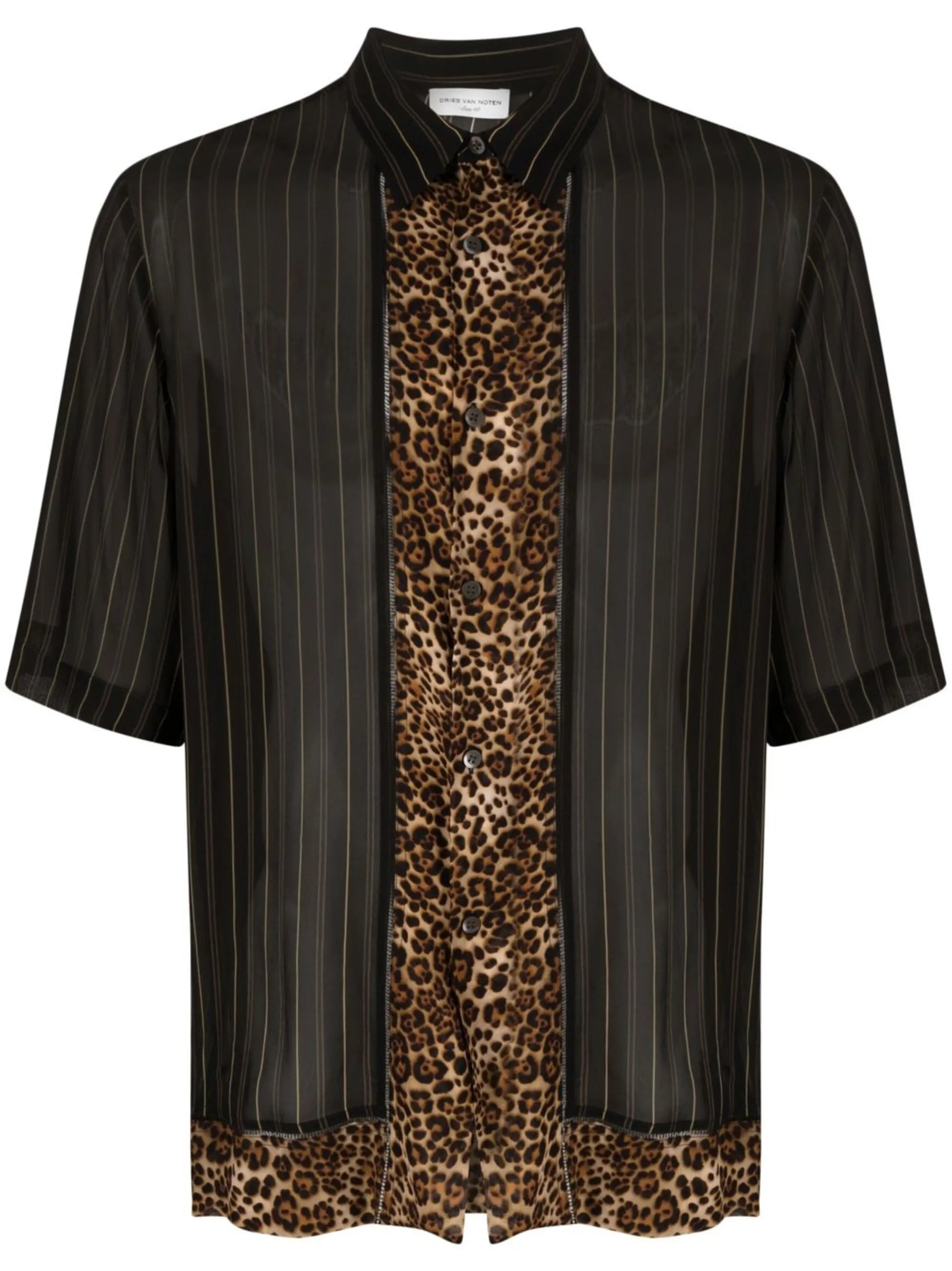 multi-panel short-sleeve shirt