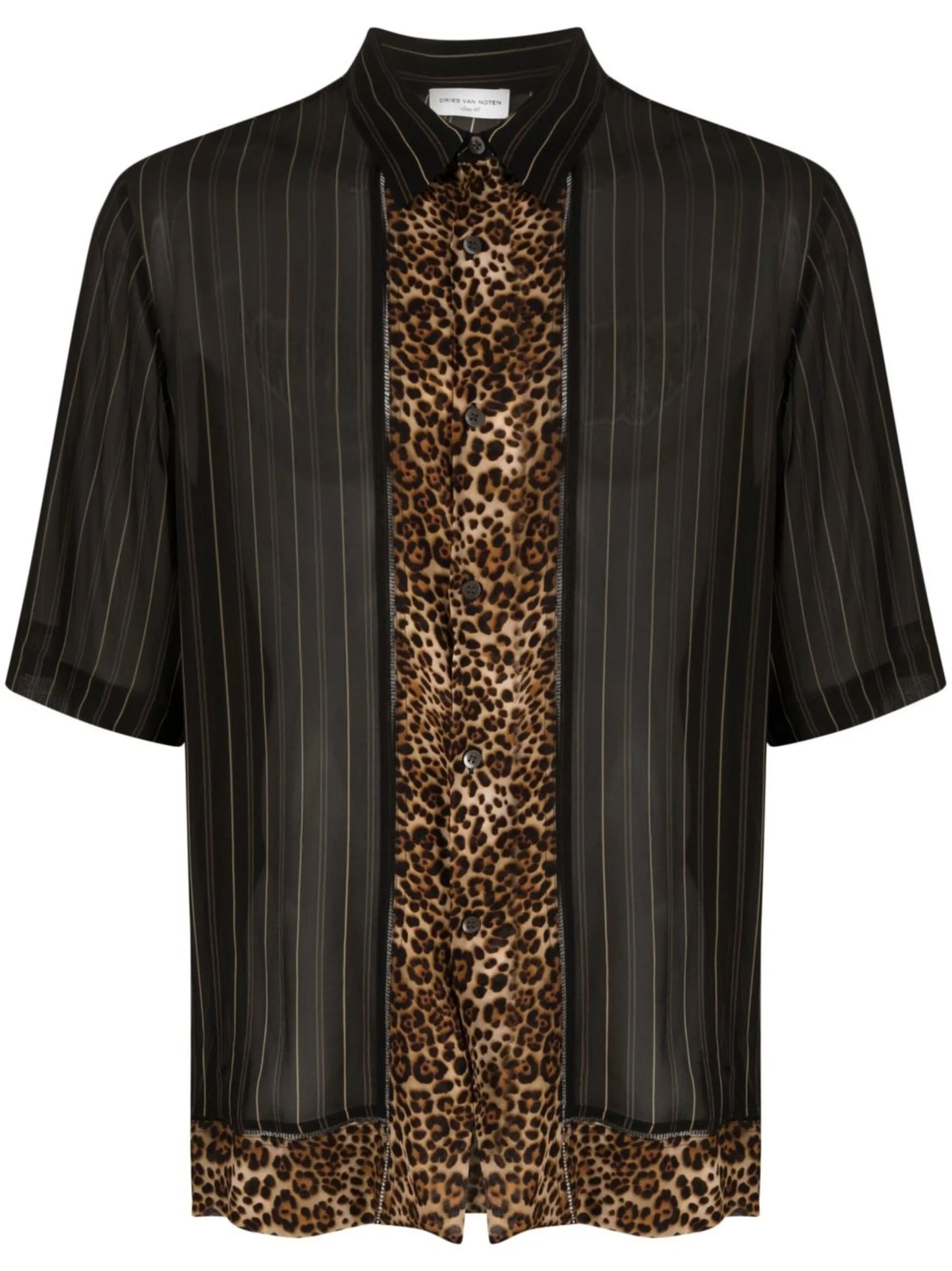 multi-panel short-sleeve shirt