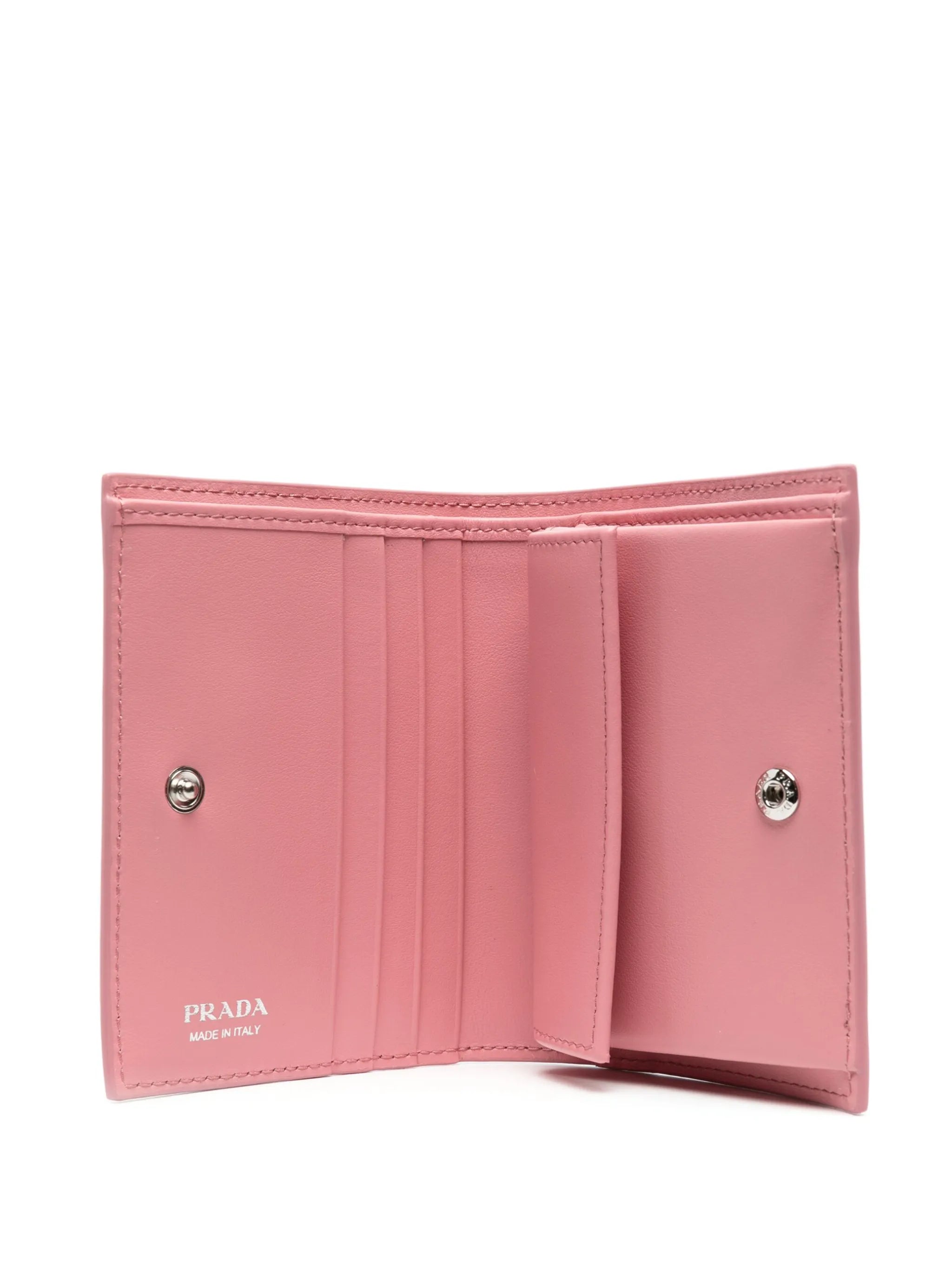 logo-plaque leather wallet