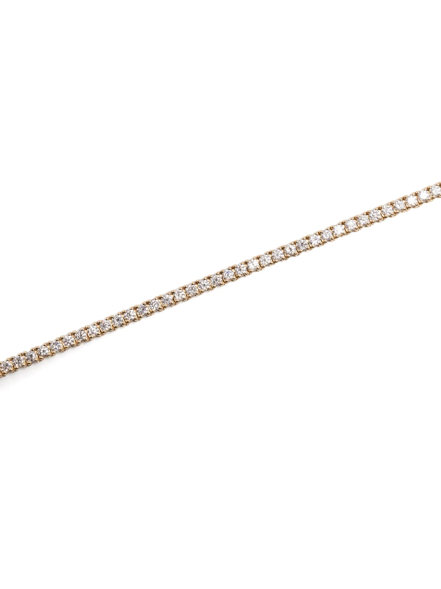 14kt yellow gold diamond tennis necklace