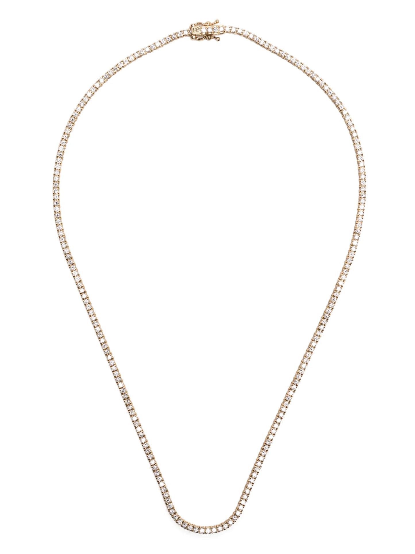 14kt yellow gold diamond tennis necklace