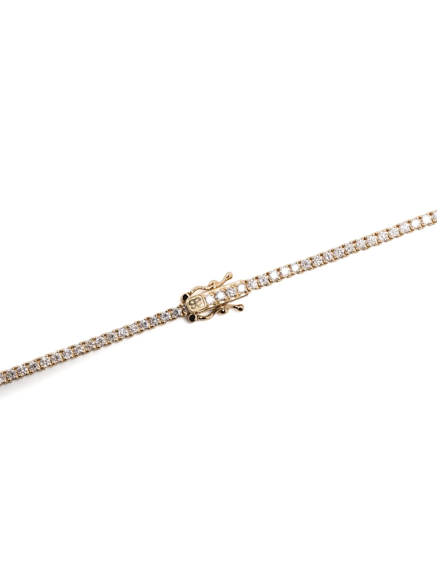 14kt yellow gold diamond tennis necklace