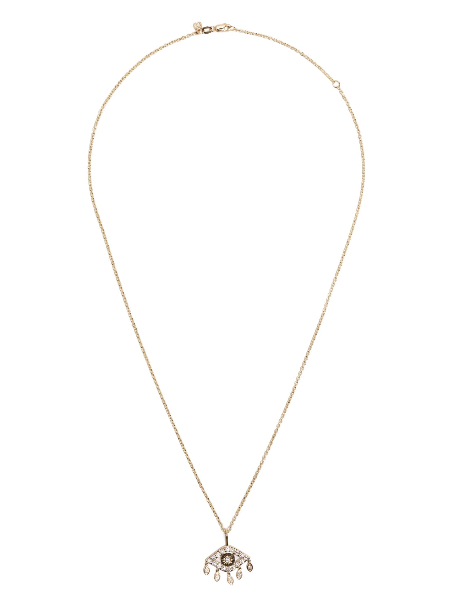 14kt yellow gold Evil Eye diamond necklace