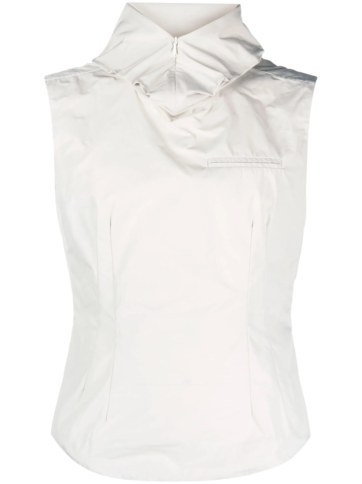 zip-fastening detail hooded vest