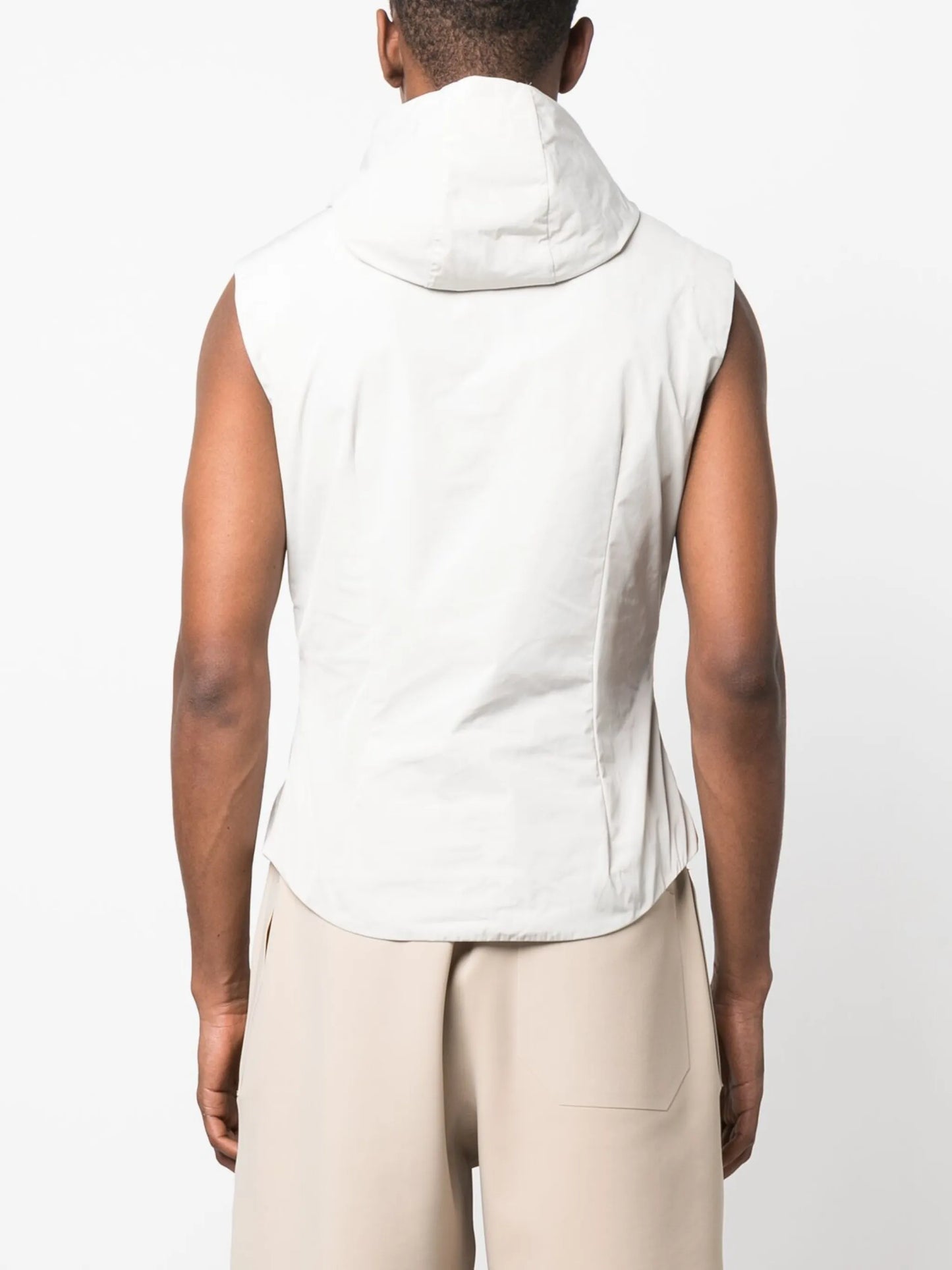 zip-fastening detail hooded vest