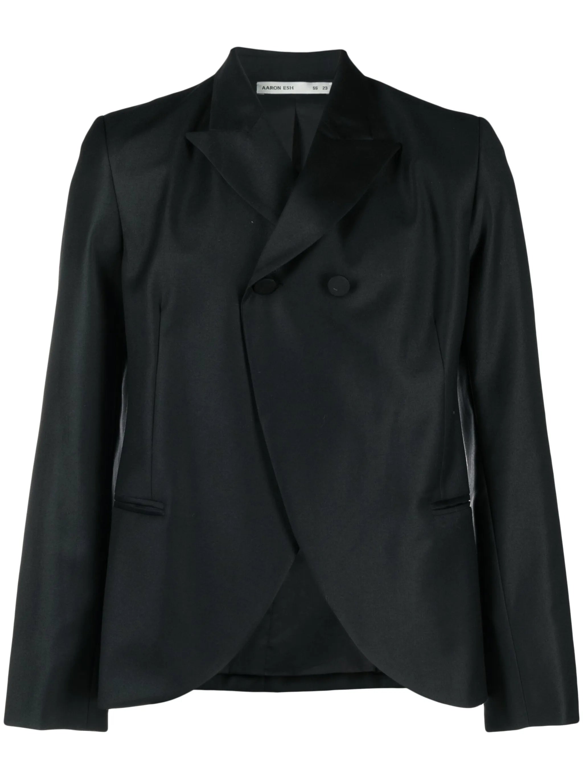 double-breasted cropped blazer