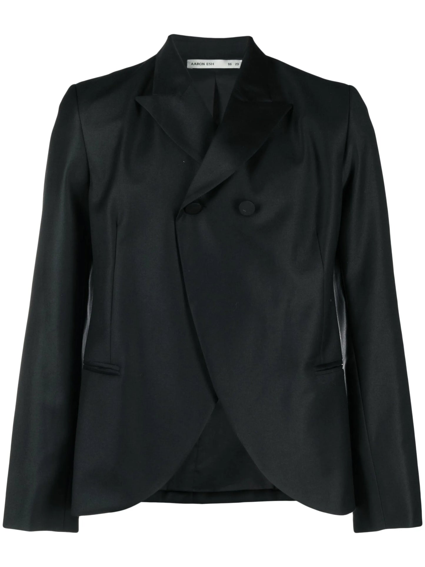 double-breasted cropped blazer