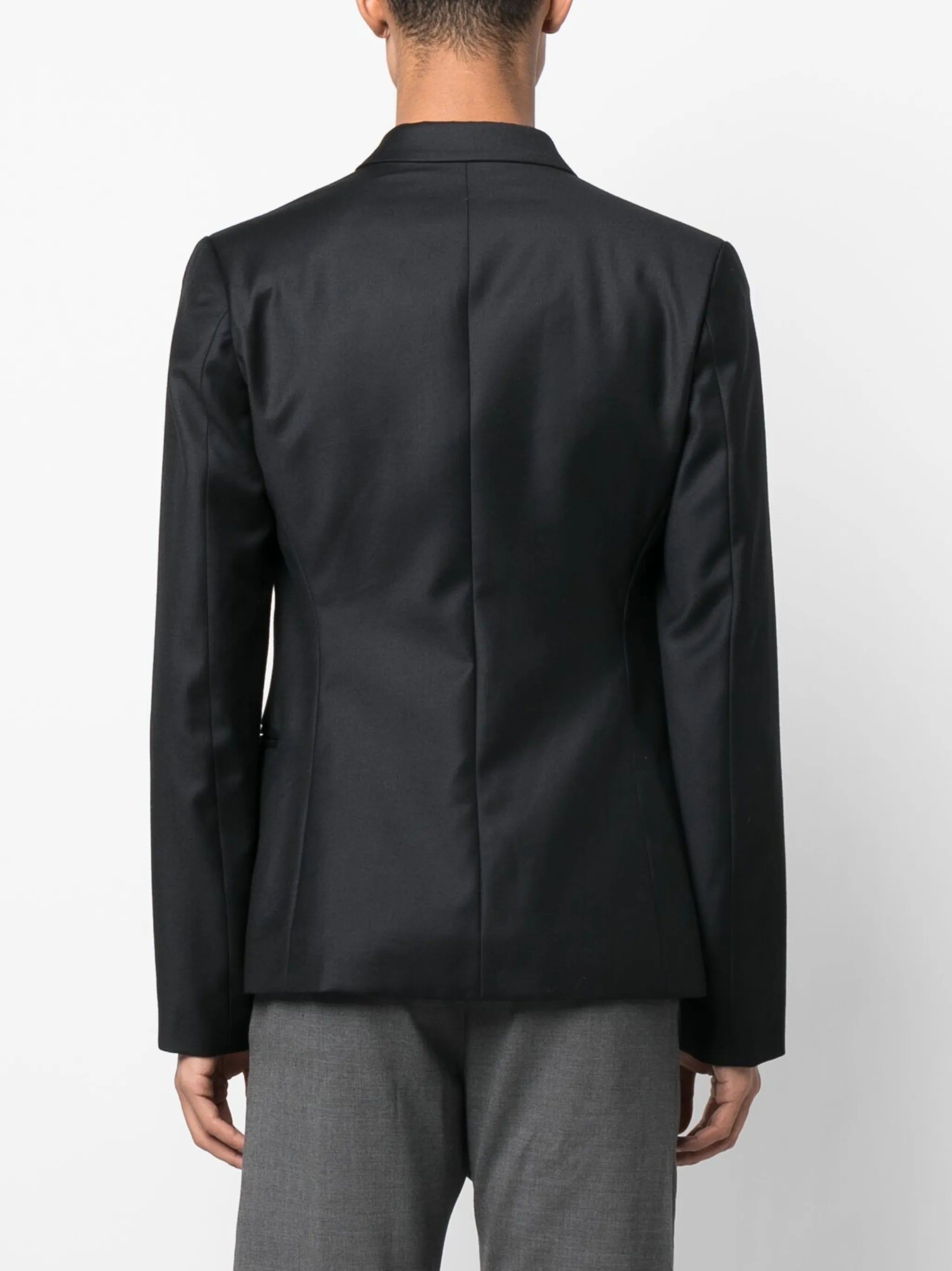 double-breasted cropped blazer