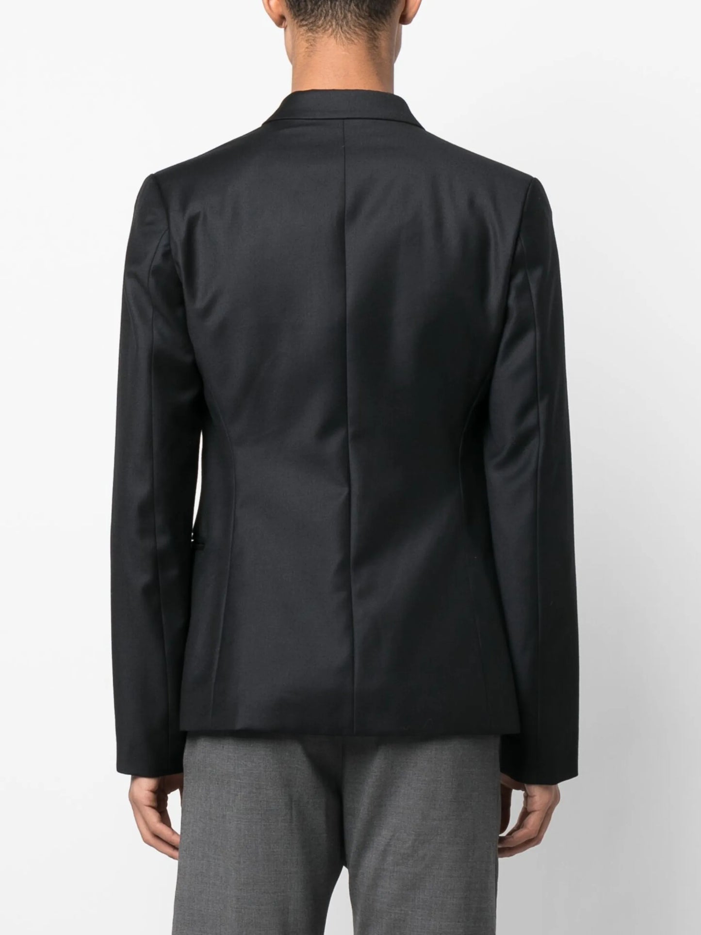 double-breasted cropped blazer