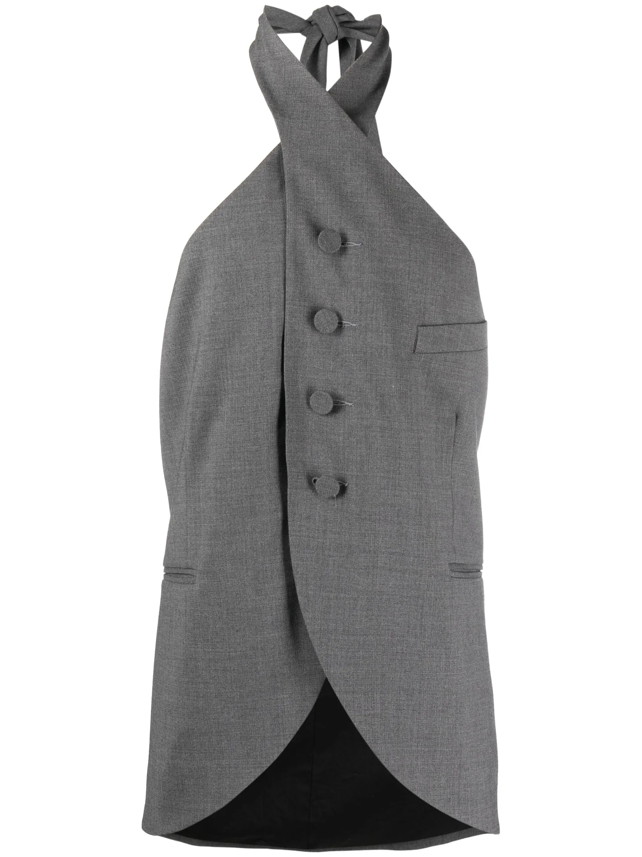 halterneck wool waistcoat