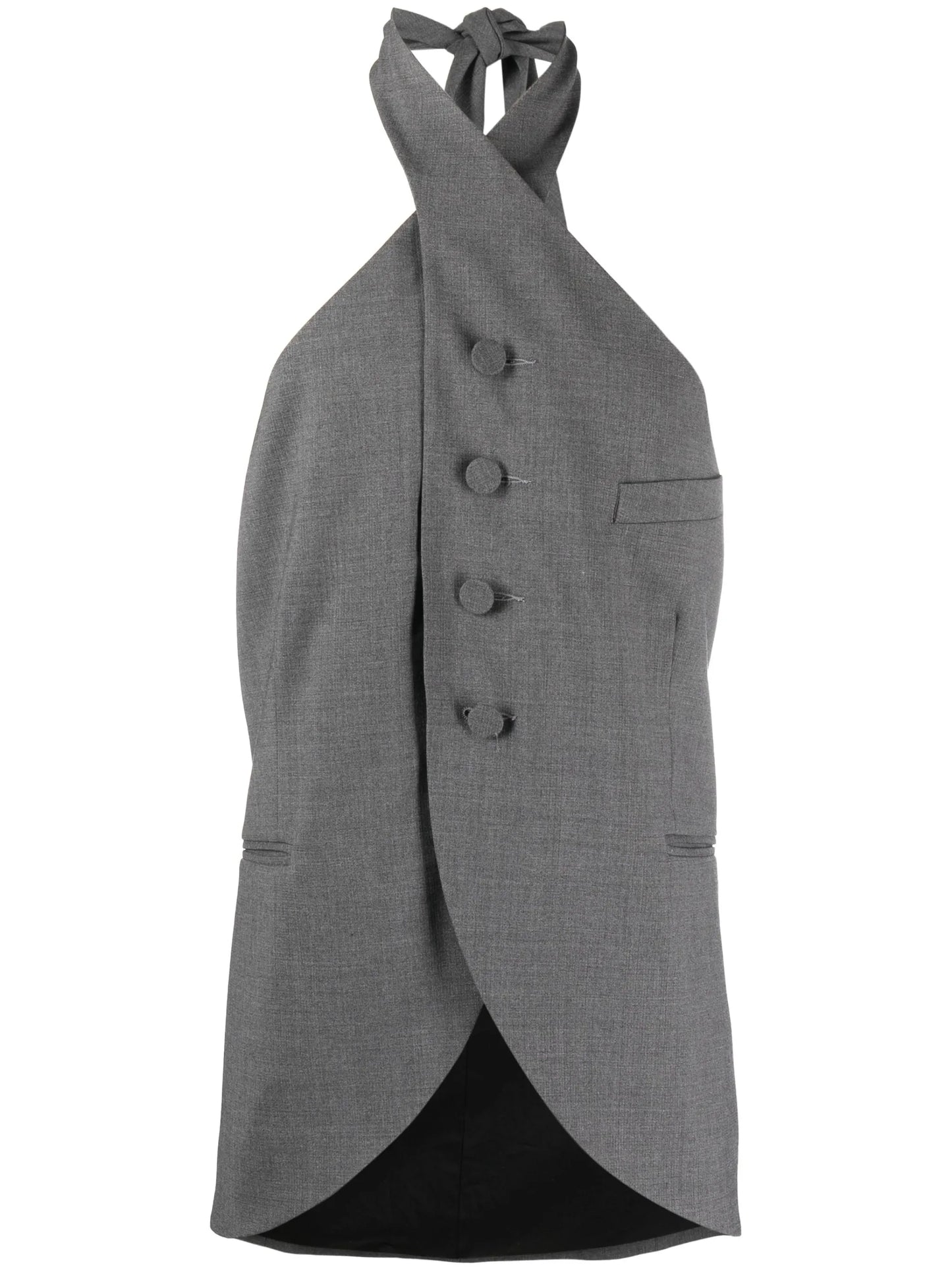 halterneck wool waistcoat