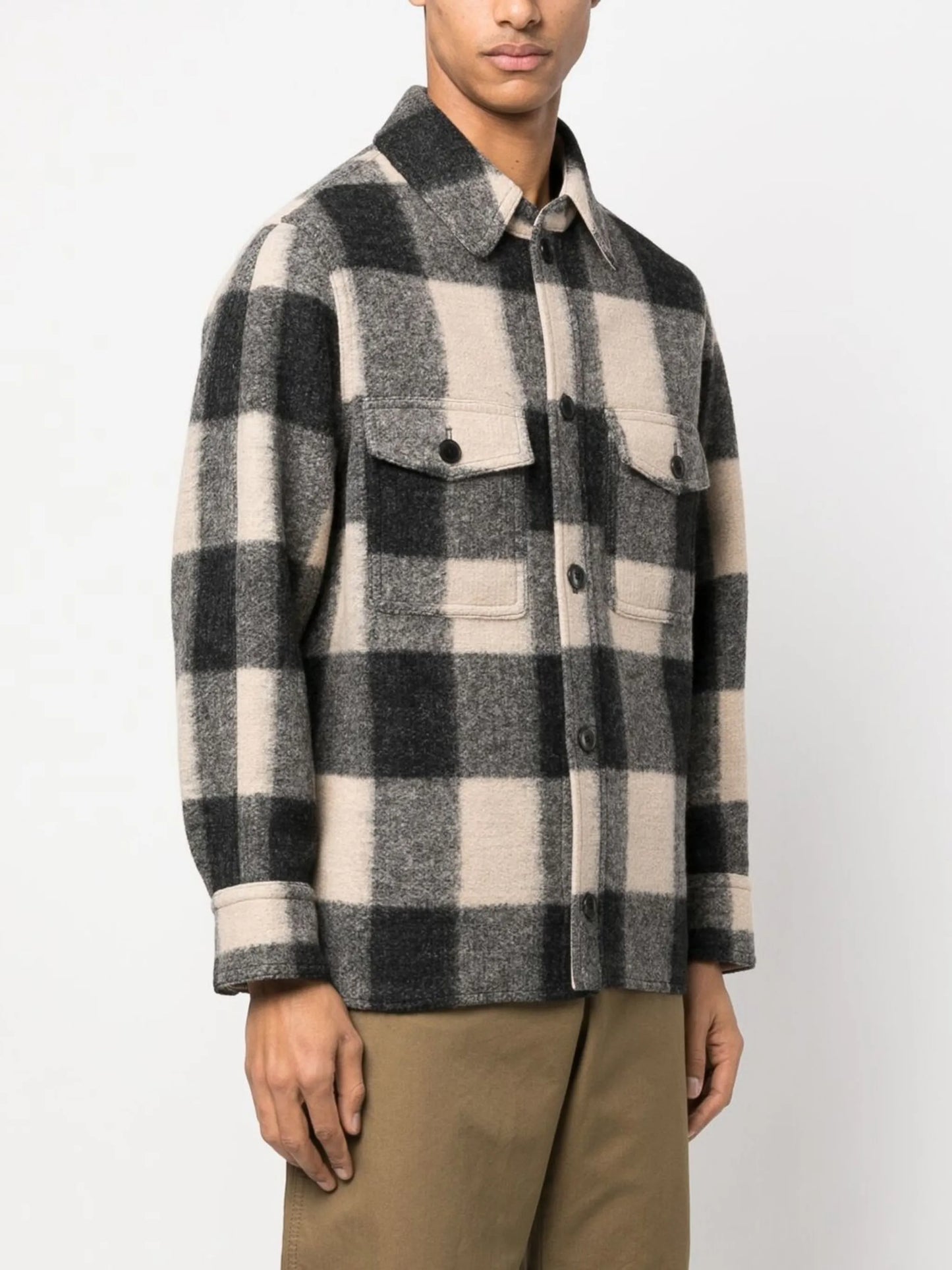 Kevron checked shirt jacket