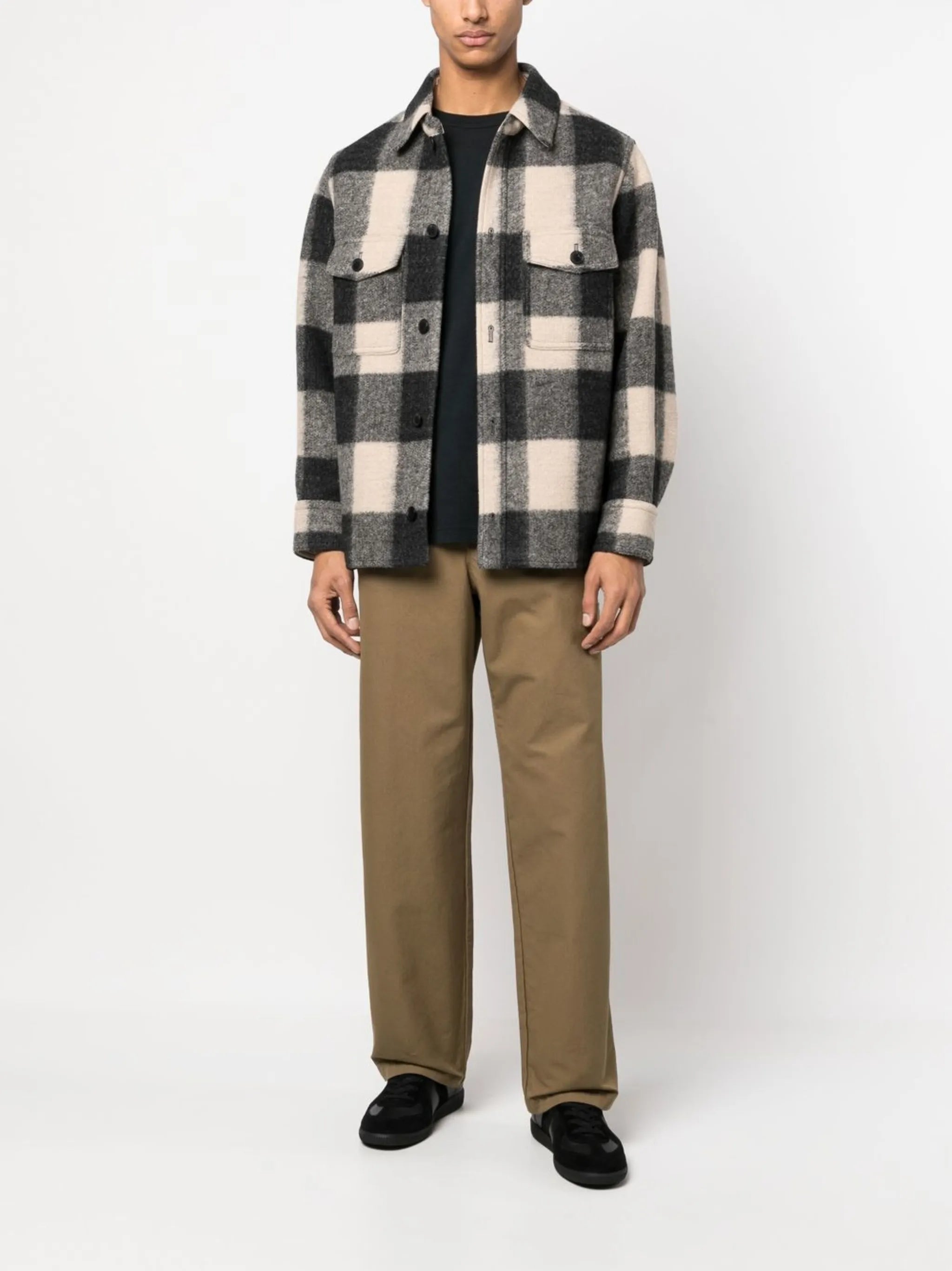 Kevron checked shirt jacket