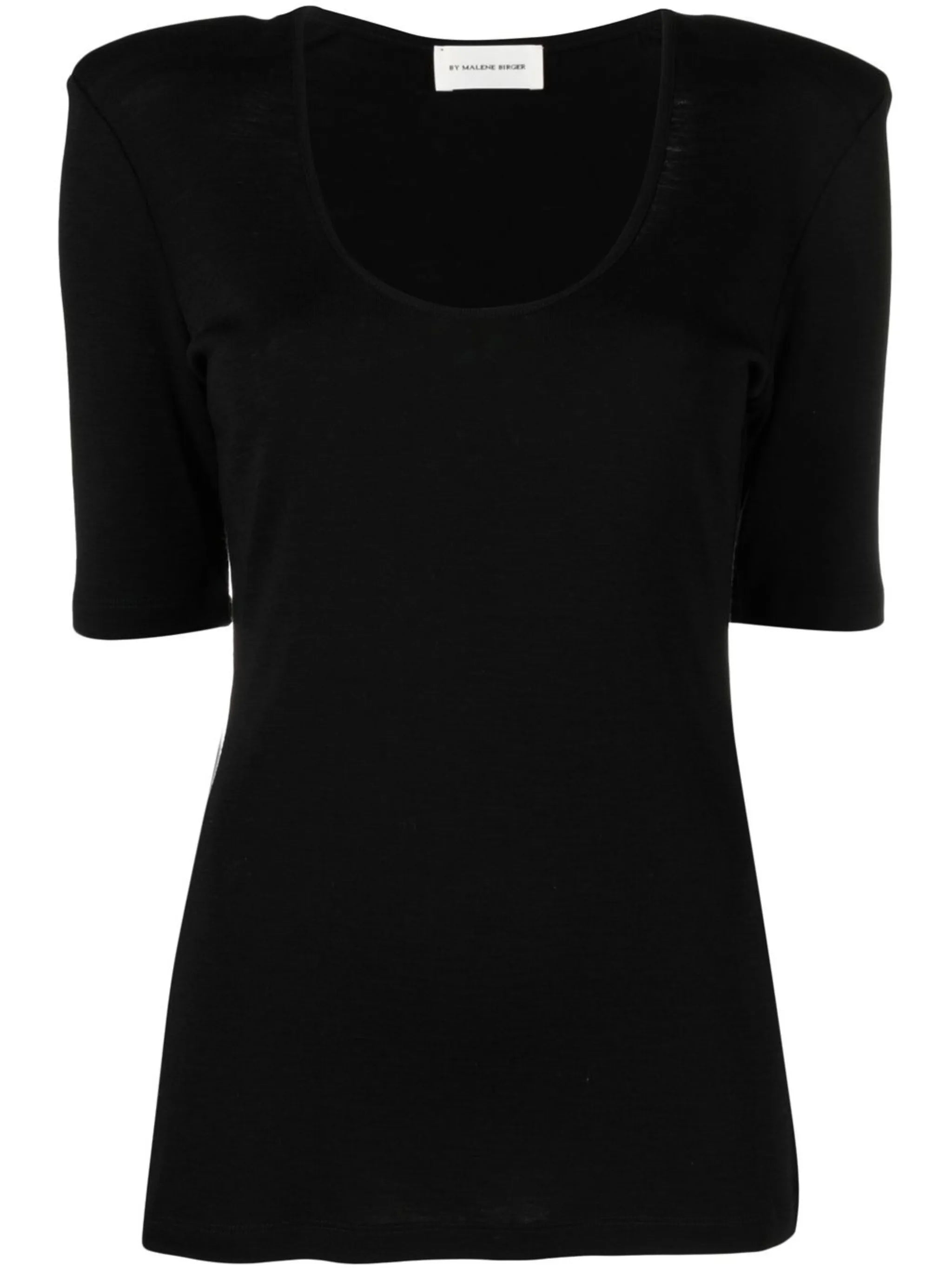 fine-knit short-sleeve jumper