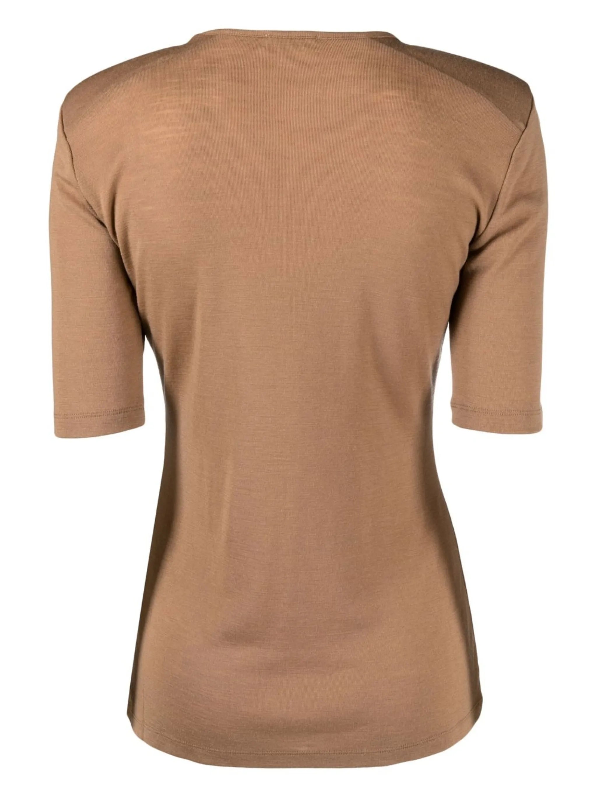 fine-knit short-sleeve jumper